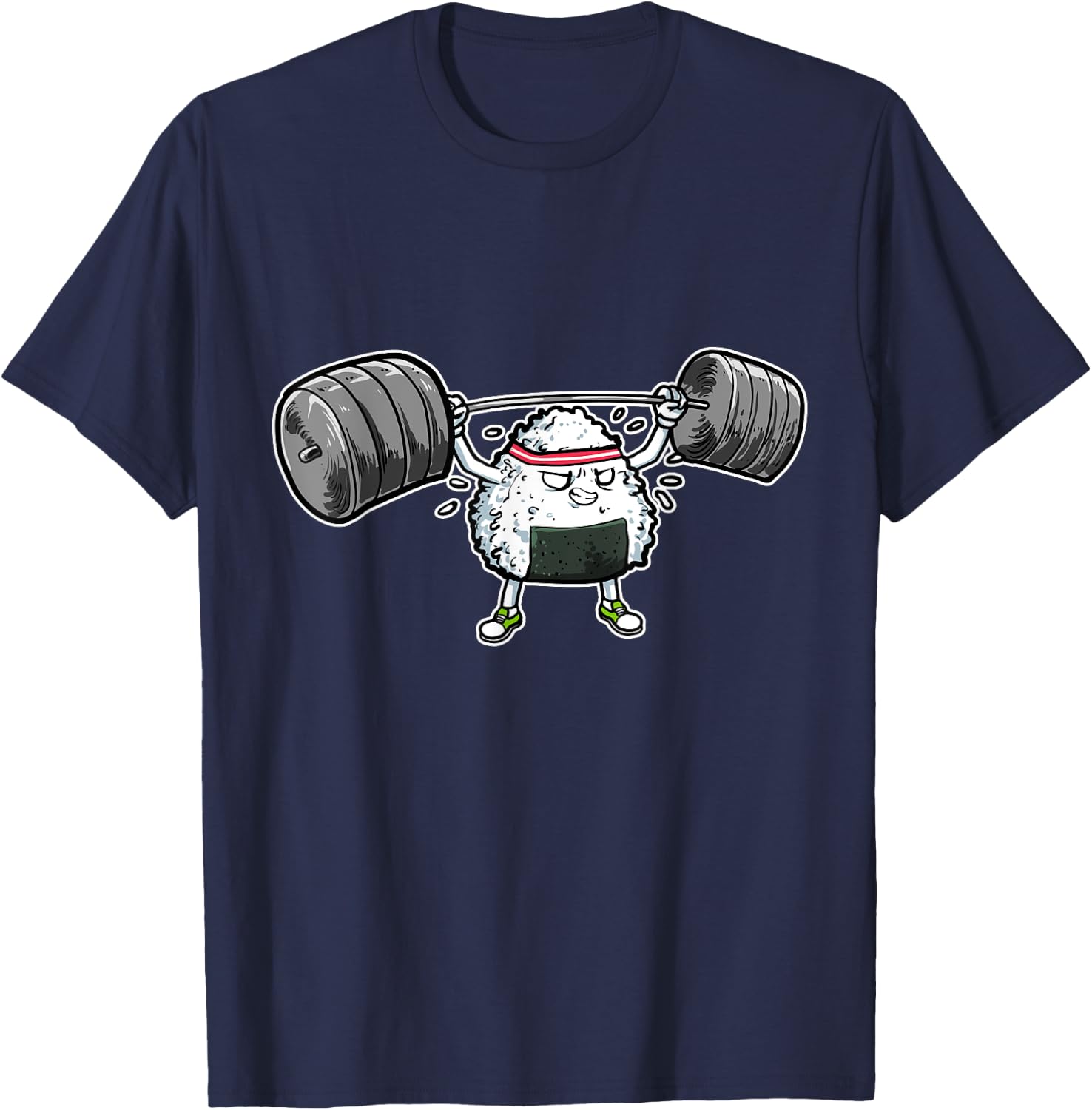 Rice Ball Japanese Food Fitness Workout Gym T-Shirt - T-Shirt | Navy