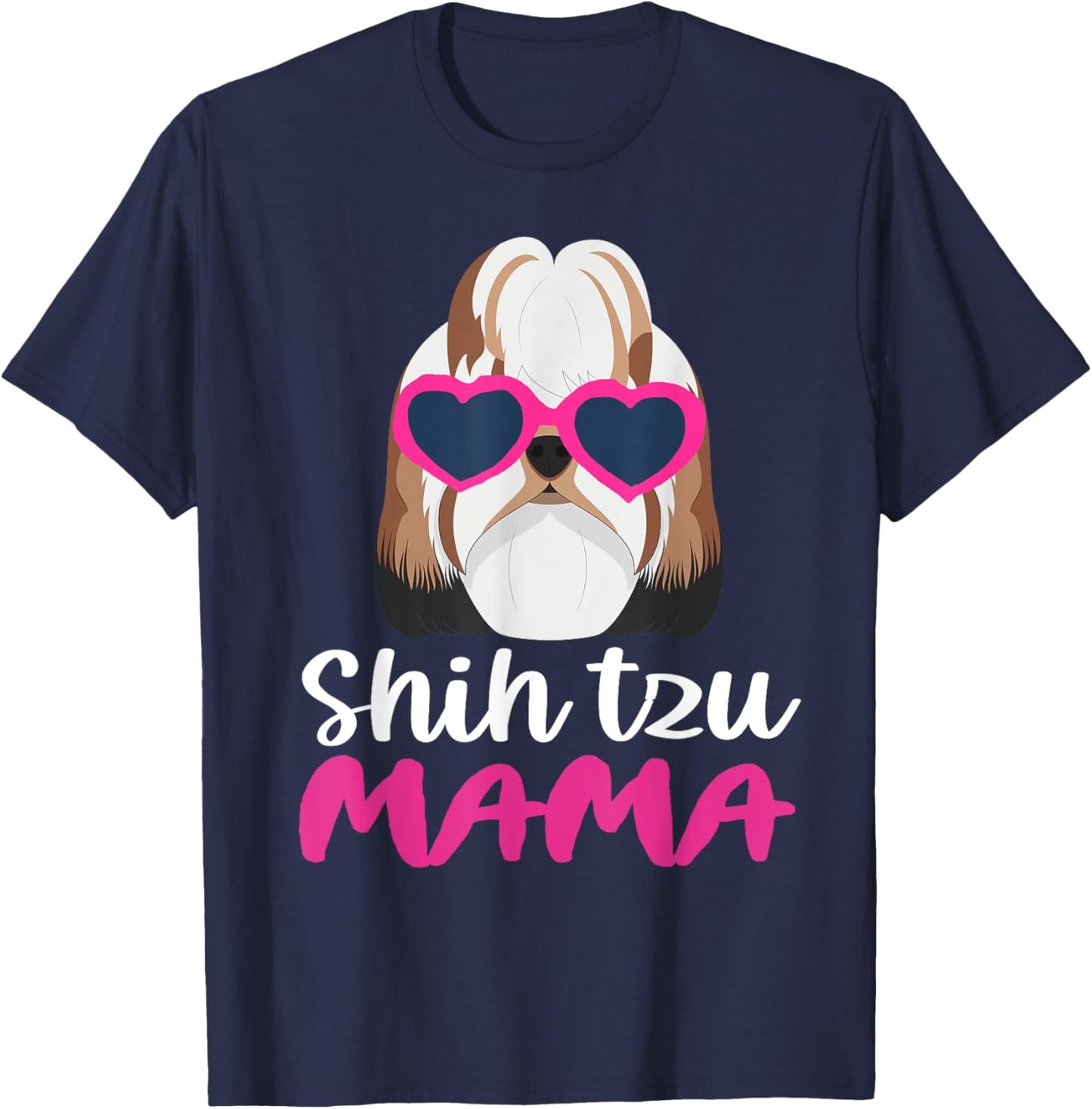 Shih Tzu Mama T-Shirt - T-Shirt | Navy