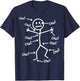 Ow Ow Ow – Lustiges chronisches Schmerzbewusstsein T-Shirt - T-Shirt | Navy