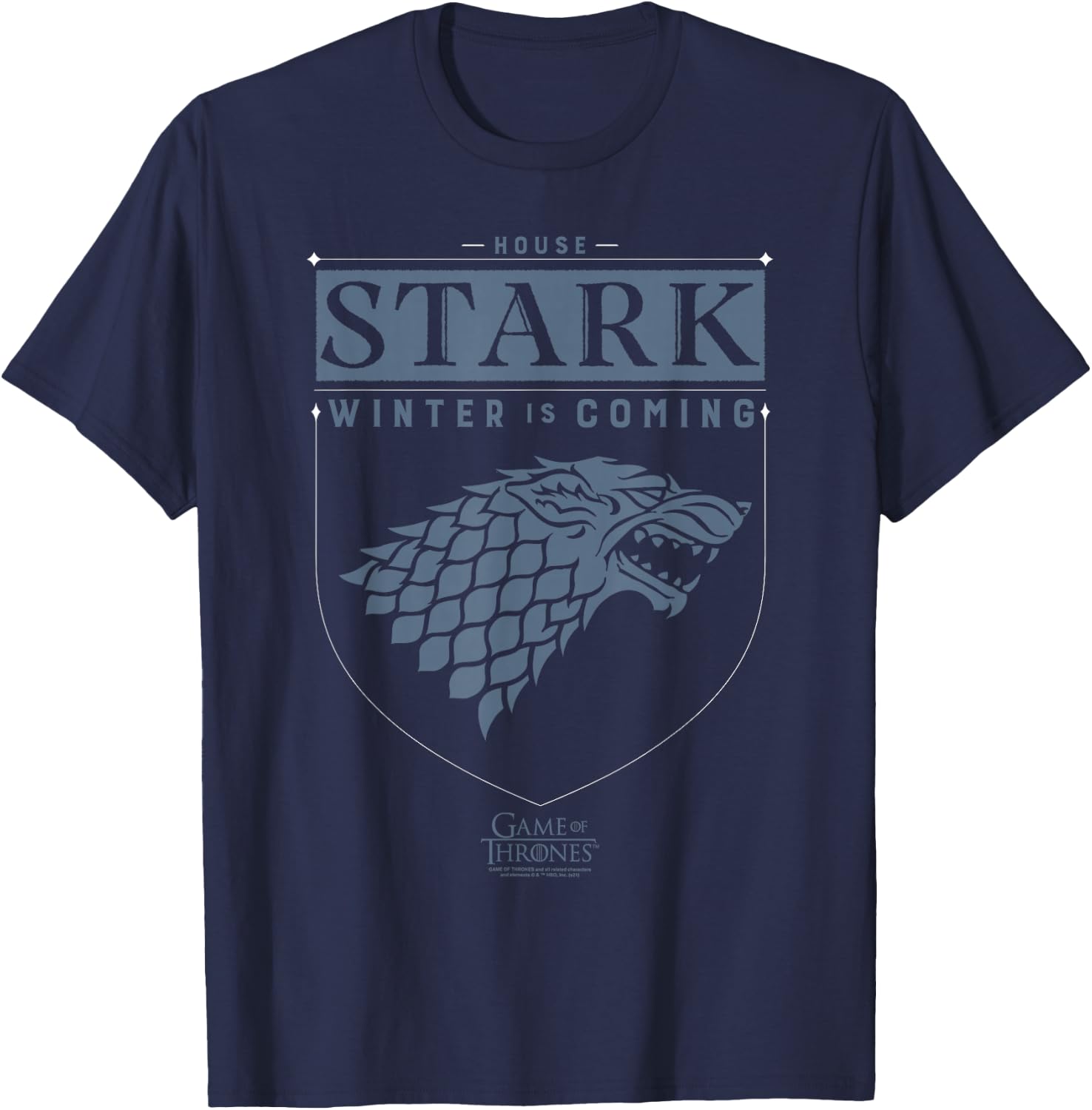 Game of Thrones House Stark Sigil T-Shirt - T-Shirt | Navy