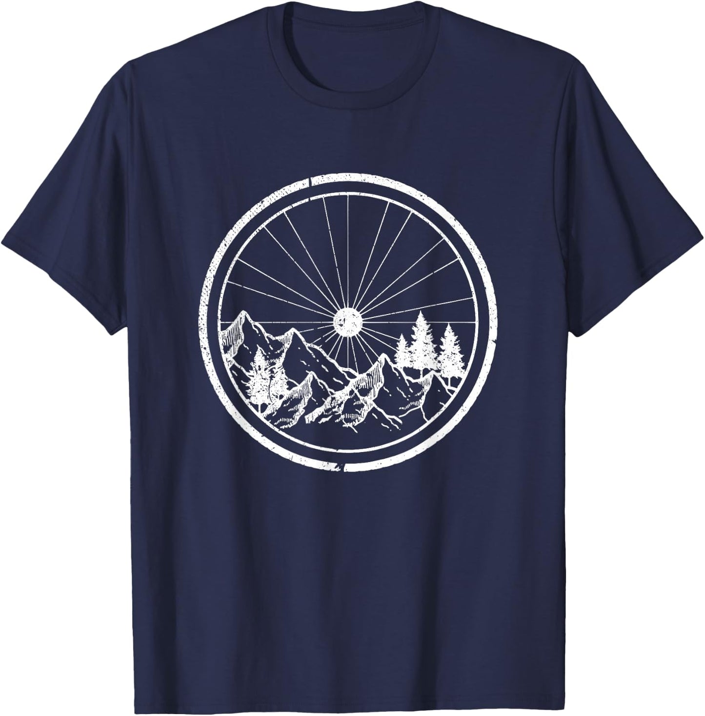 Mountain Bike MTB Cycling Biking Gift T-Shirt - T-Shirt | Navy