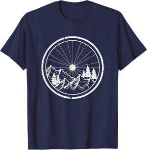 Mountain Bike MTB Cycling Biking Gift T-Shirt - T-Shirt | Navy