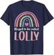 Lolly Shirt for Grandma Women Mothers Day Blessed Lolly T-Shirt - T-Shirt | Navy