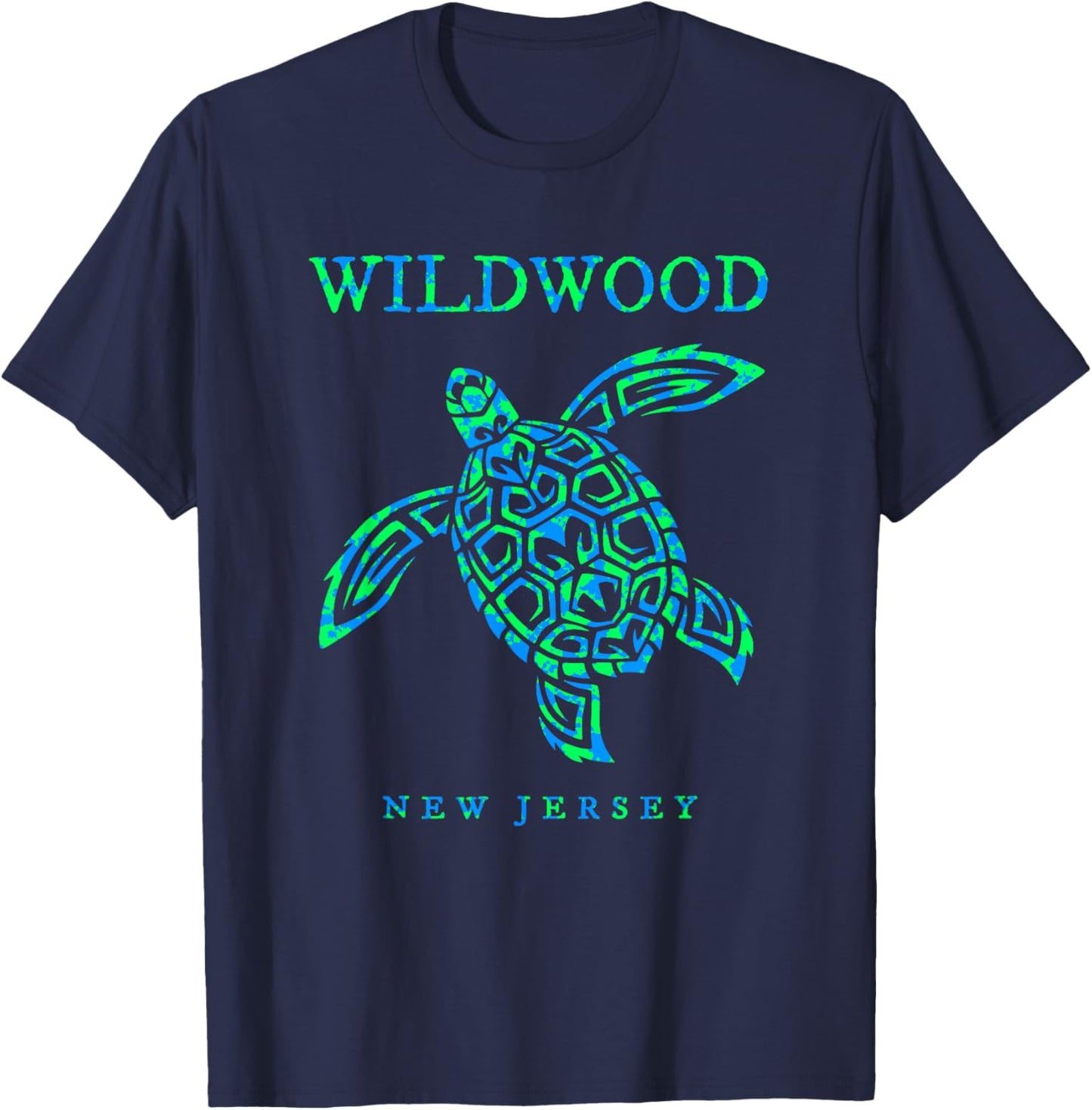 Wildwood New Jersey Sea Turtle Boys Girls Toddler Souvenir T-Shirt - T-Shirt | Navy