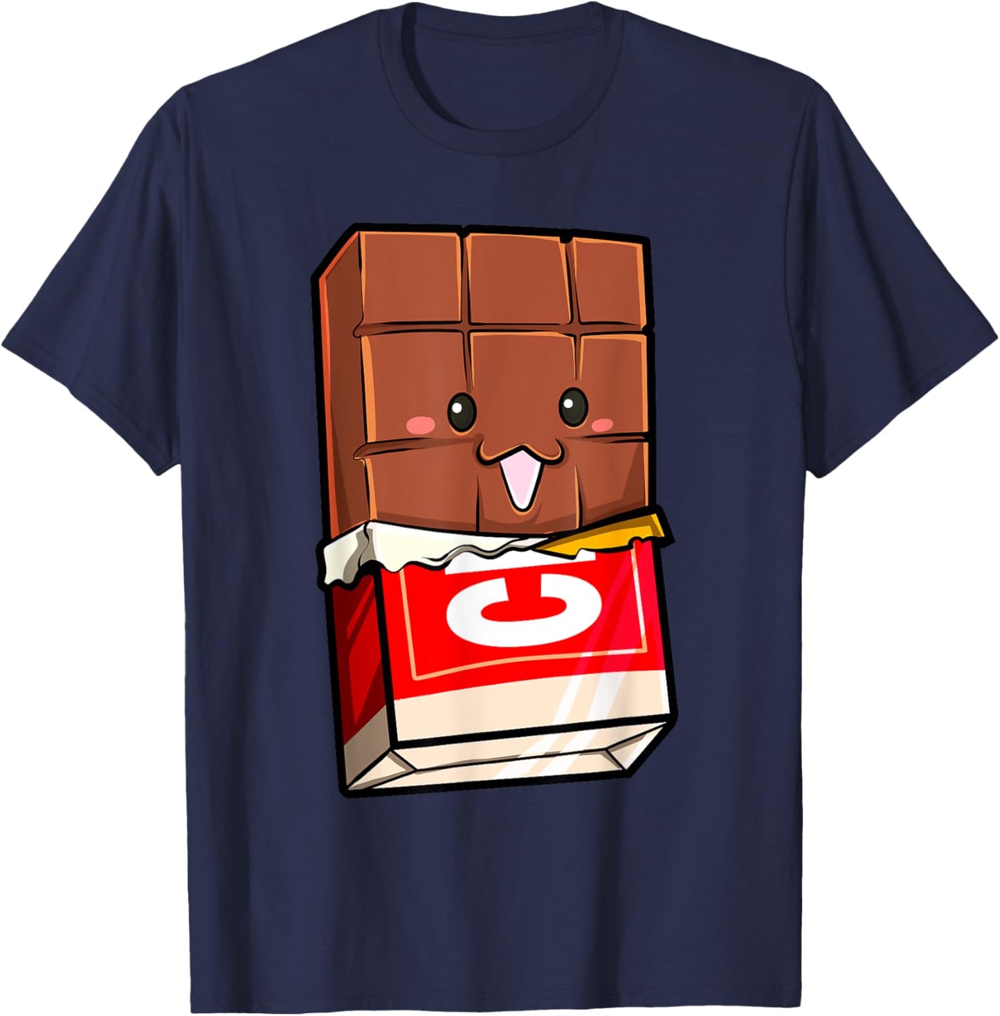 Kawaii Chocolate Bar Cute Smores Halloween Group Costume T-Shirt - T-Shirt | Navy