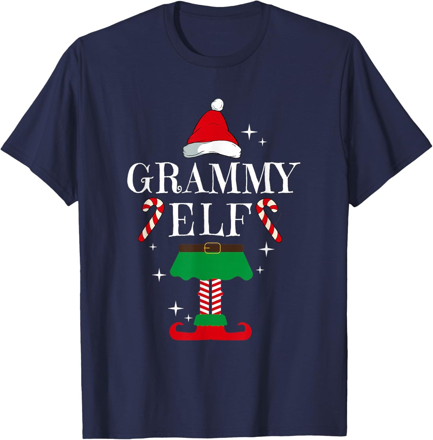 Grammy Elf Shirt Christmas Family Elf Holiday Xmas Elf T-Shirt - T-Shirt | Navy