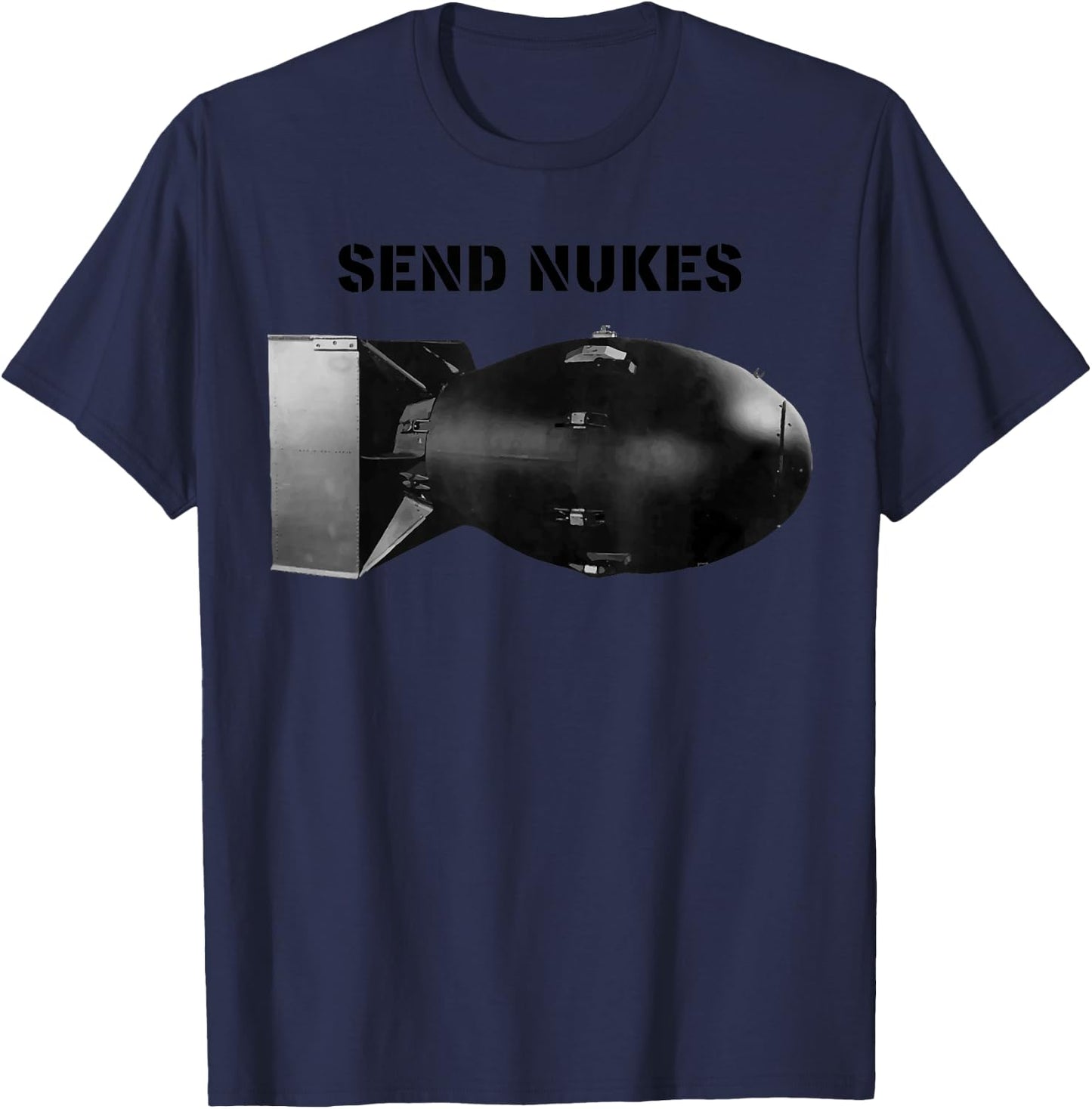 Atomic Bomb "Send Nukes" T-Shirt - T-Shirt | Navy
