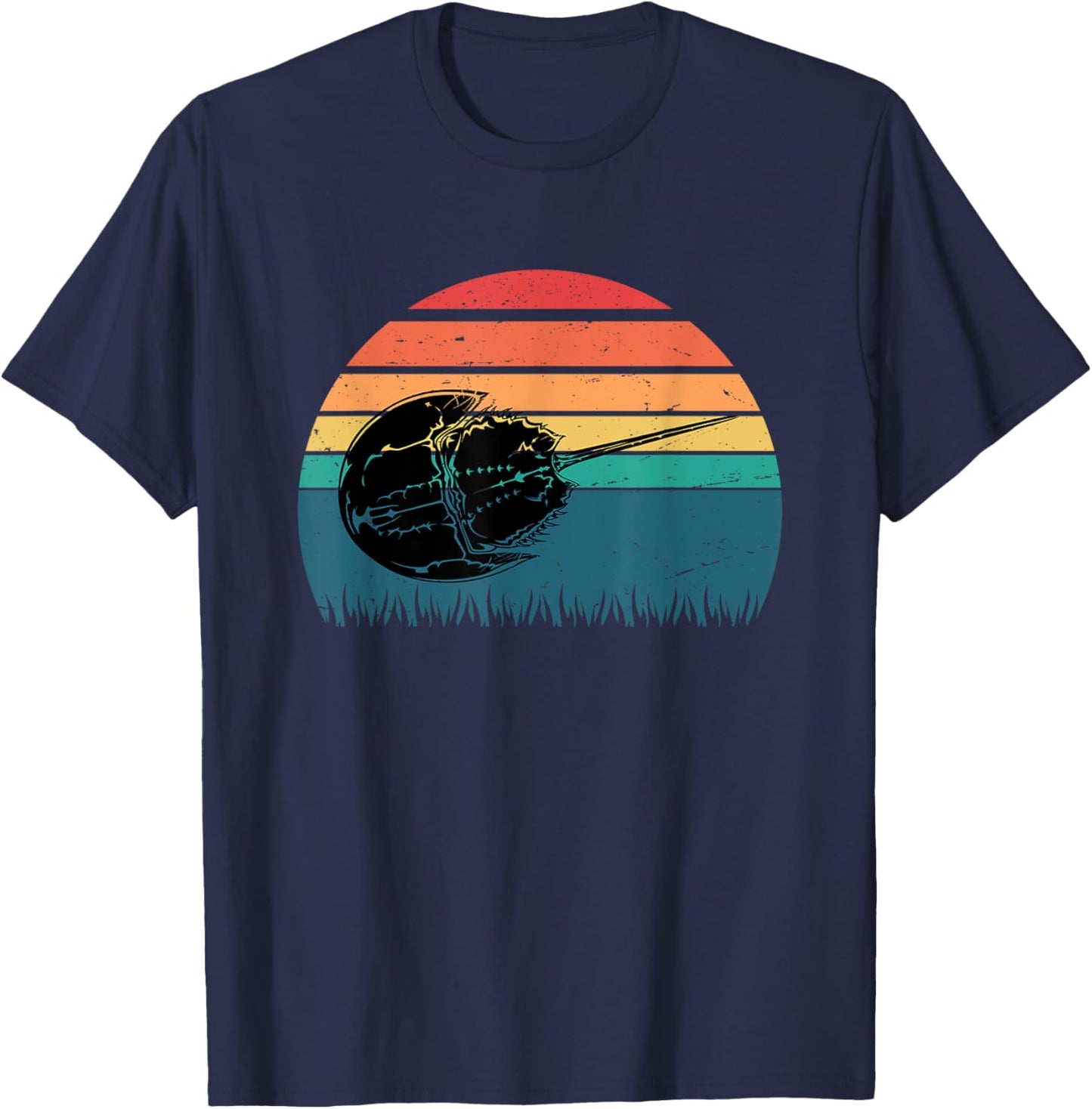 Vintage Horseshoe Crab For Biologist T-Shirt - T-Shirt | Navy