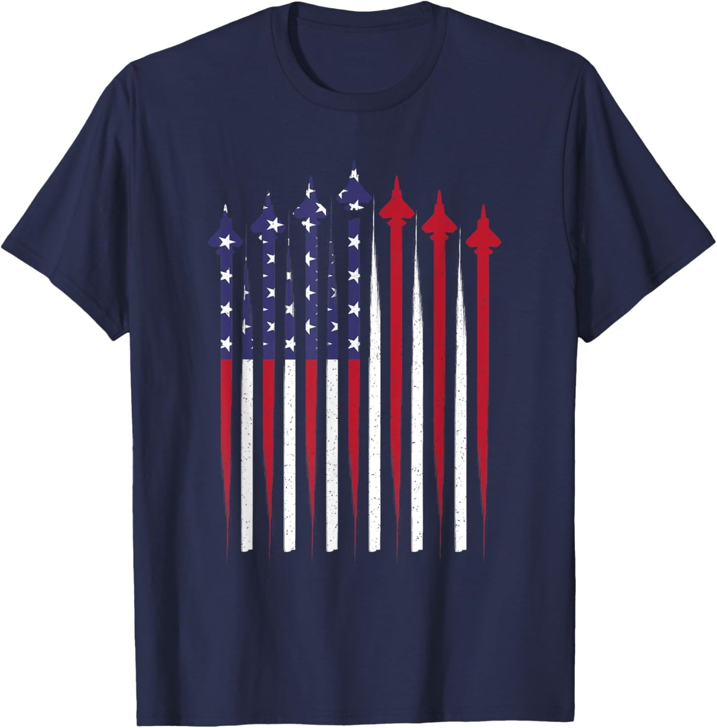 4th Of July Patriotic American Flag Jet Aviator USA Men Boys T-Shirt - T-Shirt | Navy