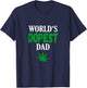 World's Dopest Dad Weed Marijuana Cannabis Funny Leaf T-Shirt - T-Shirt | Navy