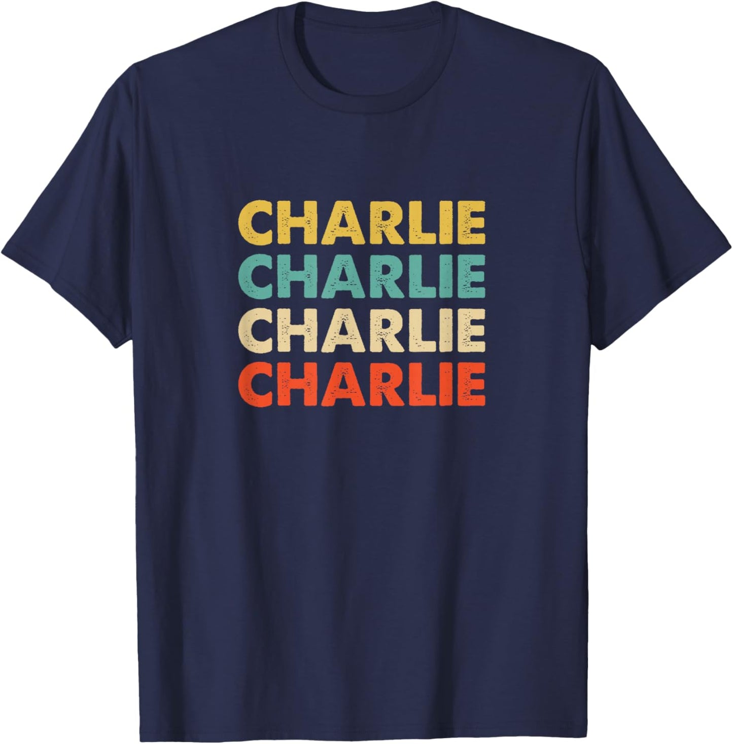 Charlie Name T-Shirt - T-Shirt | Navy