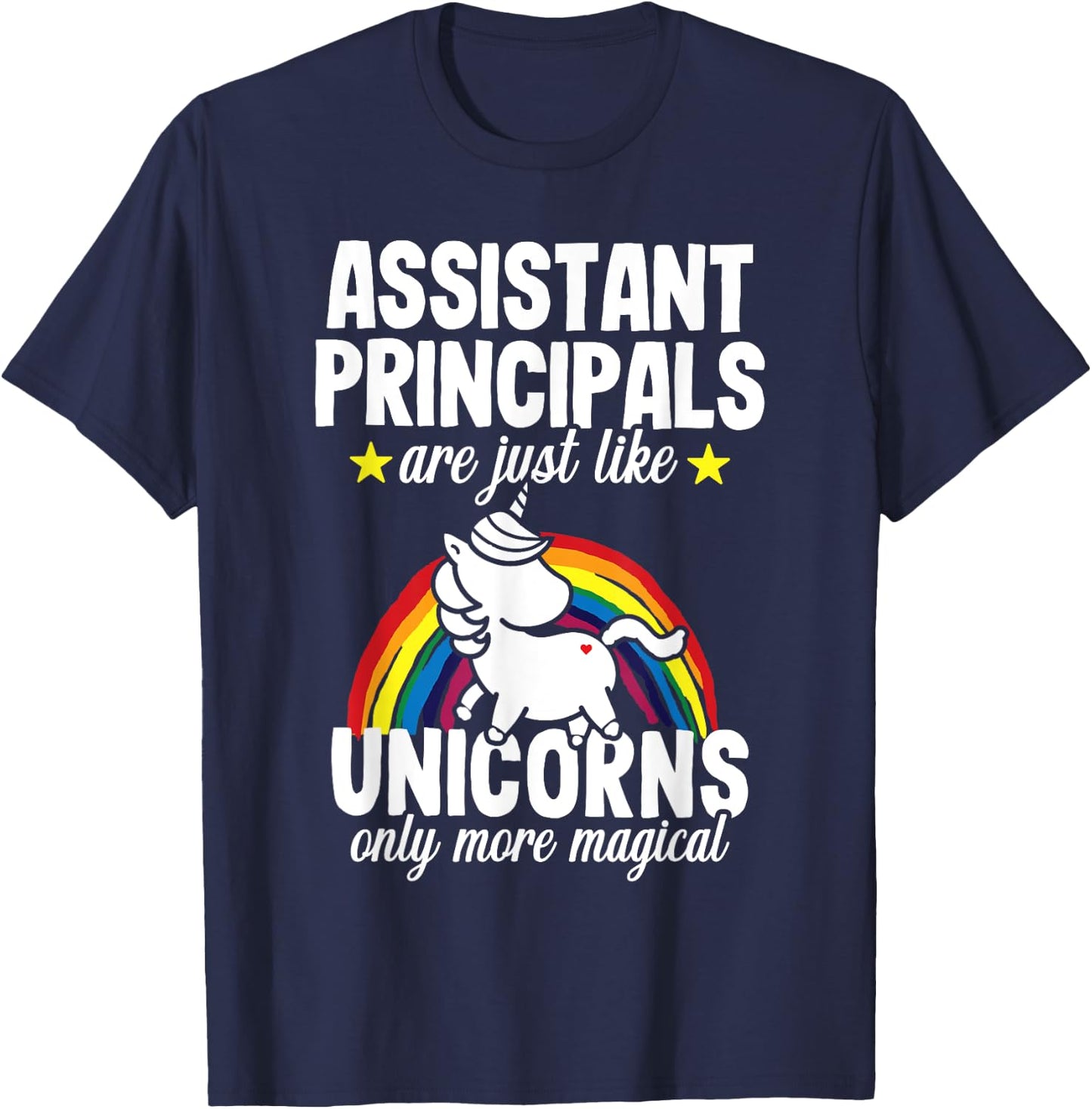 Assistant Principal Funny Unicorn Teacher Appreciation Women T-Shirt - T-Shirt | Navy