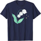 Vintage Cat Lily Of The Valley Flower Funny Pet Lover T-Shirt - T-Shirt | Navy