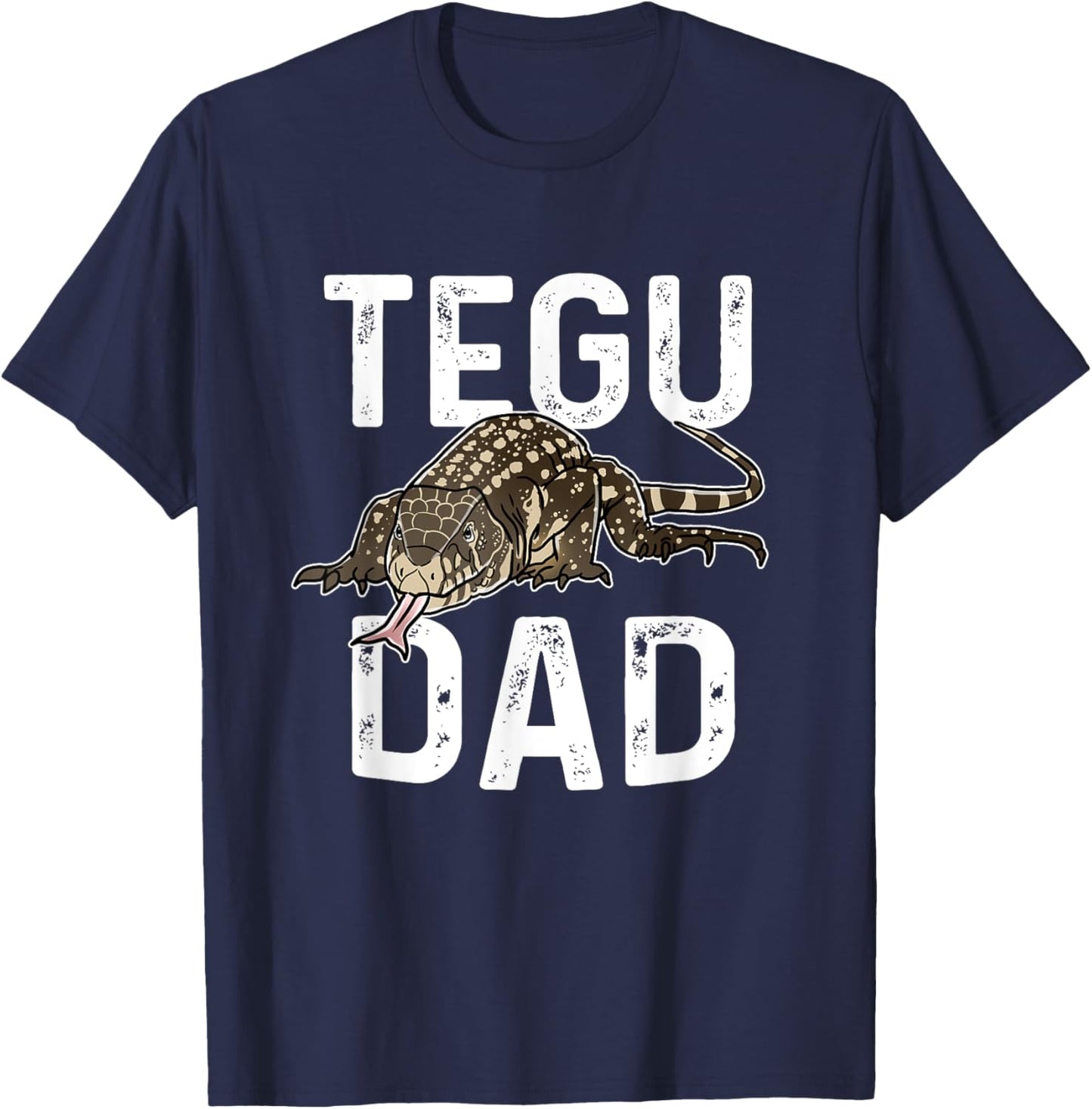 Funny Argentine Black and White Tegu Dad Gift Giant Lizard T-Shirt - T-Shirt | Navy