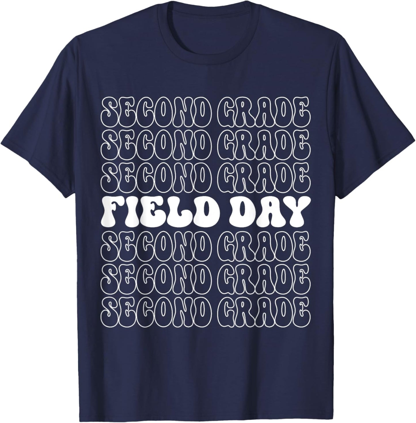 2nd Second Grade Field Day Squad 2023 Teacher P.E Field Trip T-Shirt - T-Shirt | Navy
