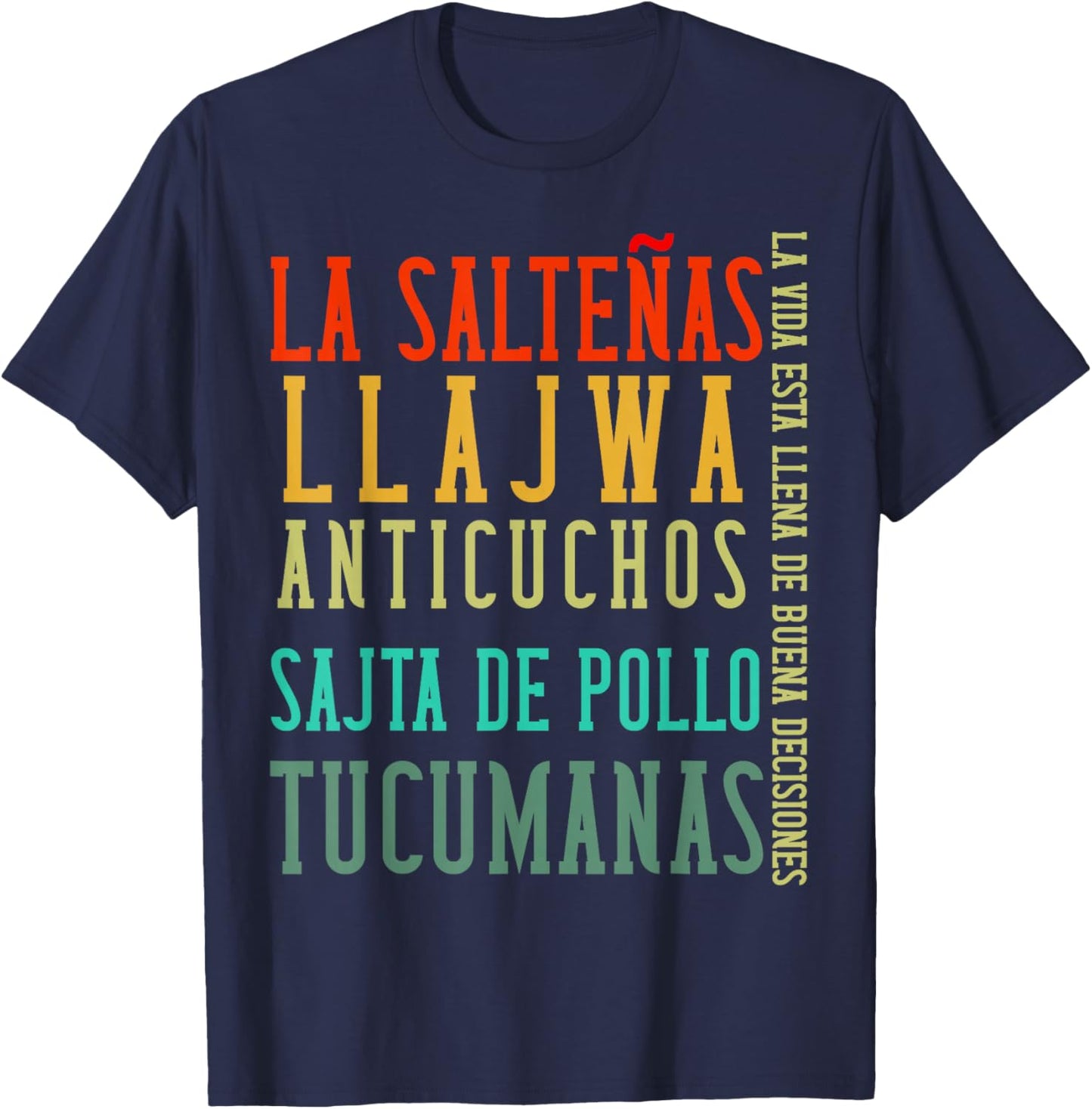Bolivia Flag Camiseta Men Women Bolivian Food Hombre Mujer T-Shirt - T-Shirt | Navy
