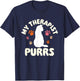 My Therapist Purrs - Cat Lover Kitten Owner Kitty Women T-Shirt - T-Shirt | Navy