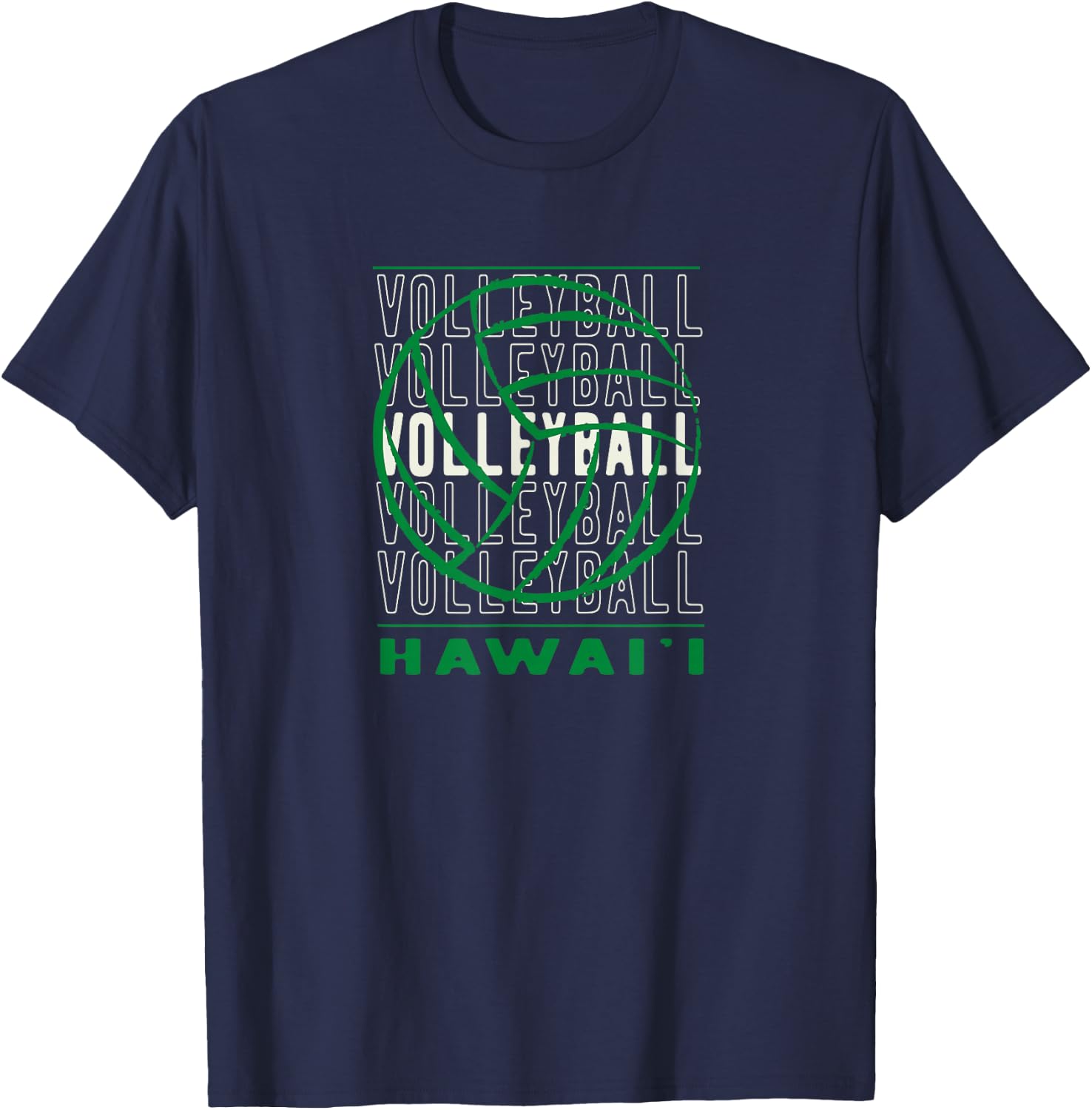 Volleyball Hawaii T-Shirt - T-Shirt | Navy