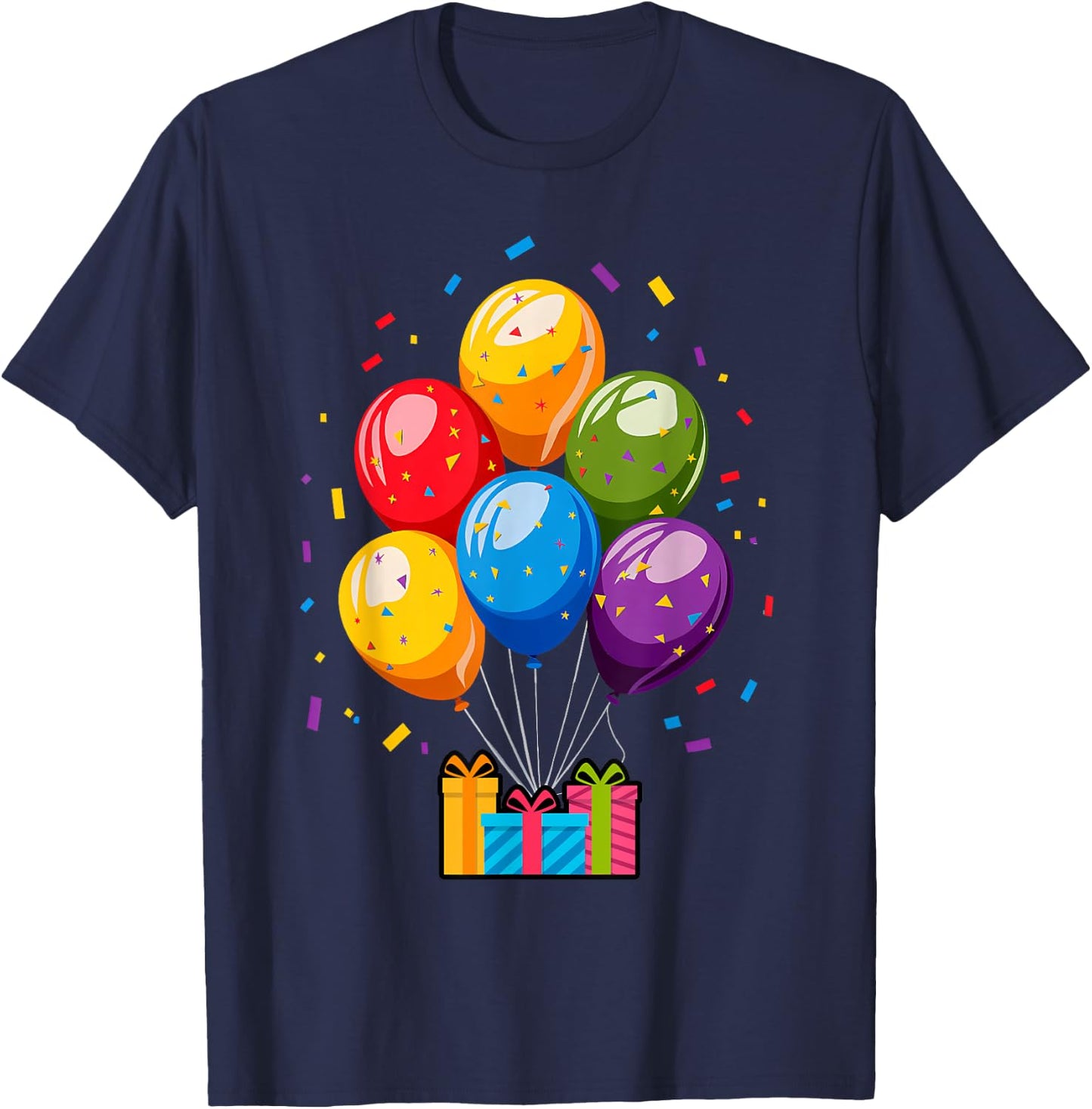 It's My Party Balloons Birthday Party Time T-Shirt - T-Shirt | Navy