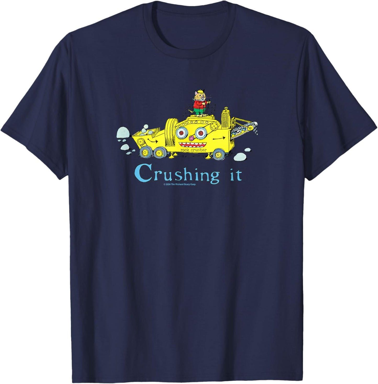 Richard Scarry Crushing It T-Shirt - T-Shirt | Navy