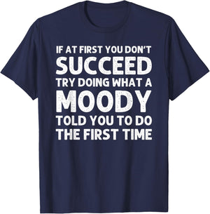 MOODY Funny Surname Family Tree Birthday Reunion Idea T-Shirt - T-Shirt | Navy