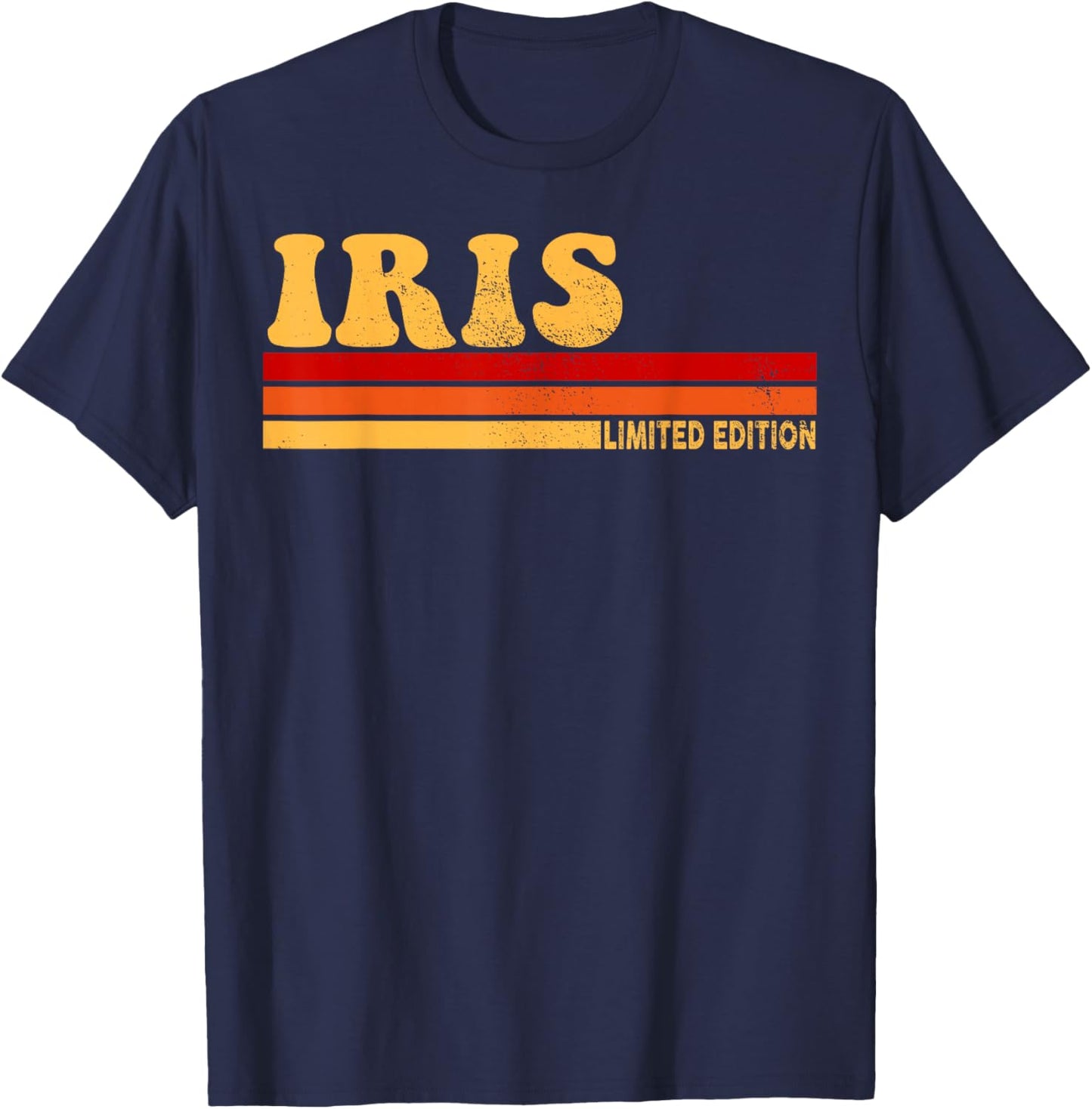 Iris Name Personalized Cute Idea Women Vintage Iris T-Shirt - T-Shirt | Navy