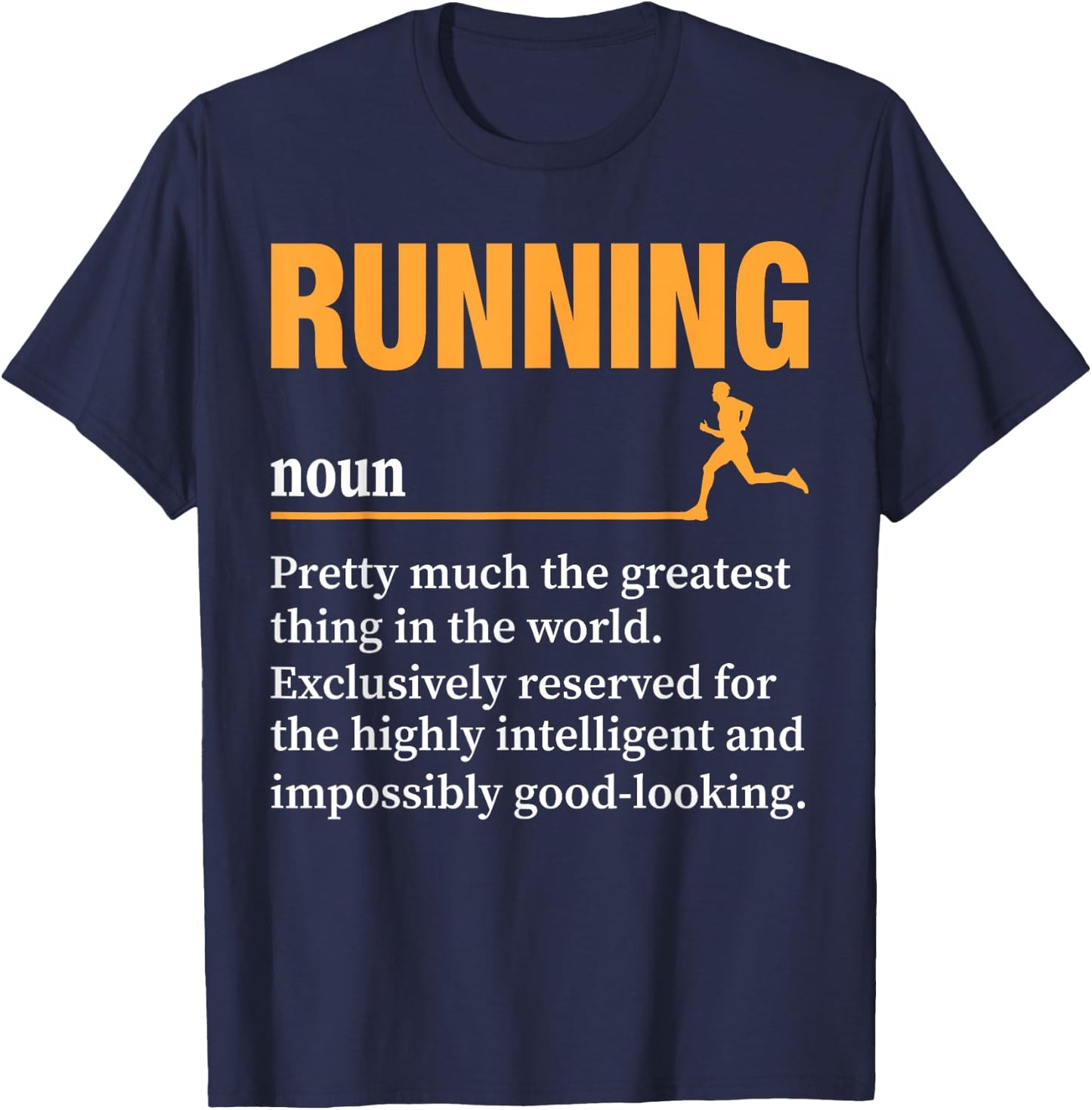 Running Definition Humor Marathon Funny Athlete Runner T-Shirt - T-Shirt | Navy