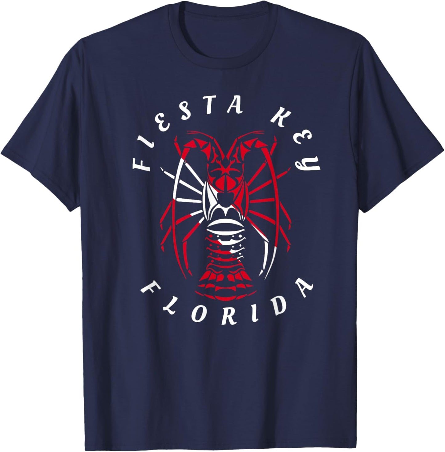 Fiesta Key Florida Keys Spiny Lobster Lobstering Diving T-Shirt - T-Shirt | Navy