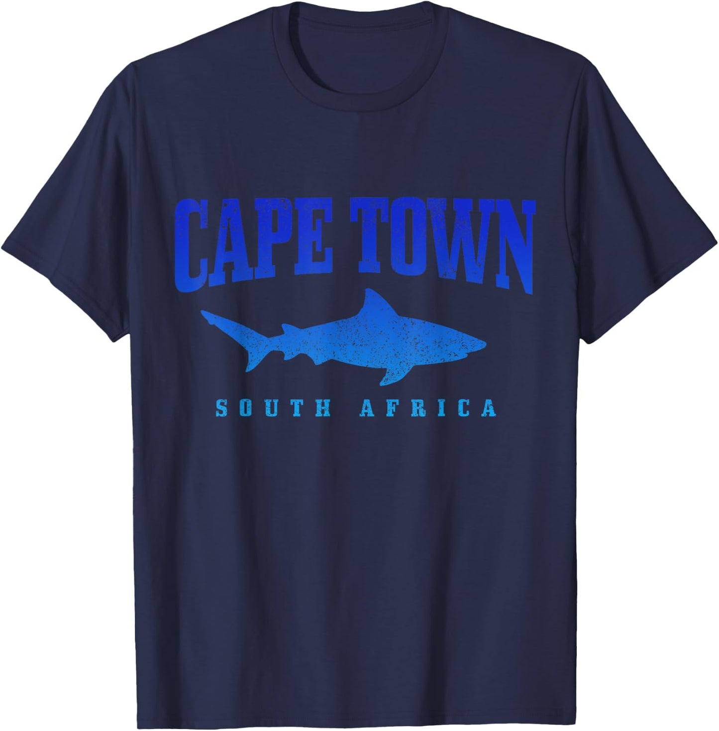 Cape Town South Africa Great White Shark Cage Diving Vintage T-Shirt - T-Shirt | Navy