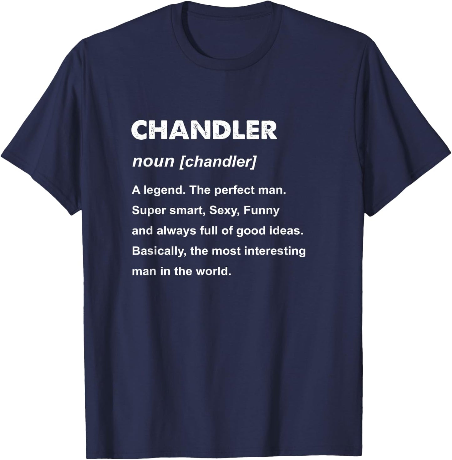 Chandler Name T-Shirt - T-Shirt | Navy