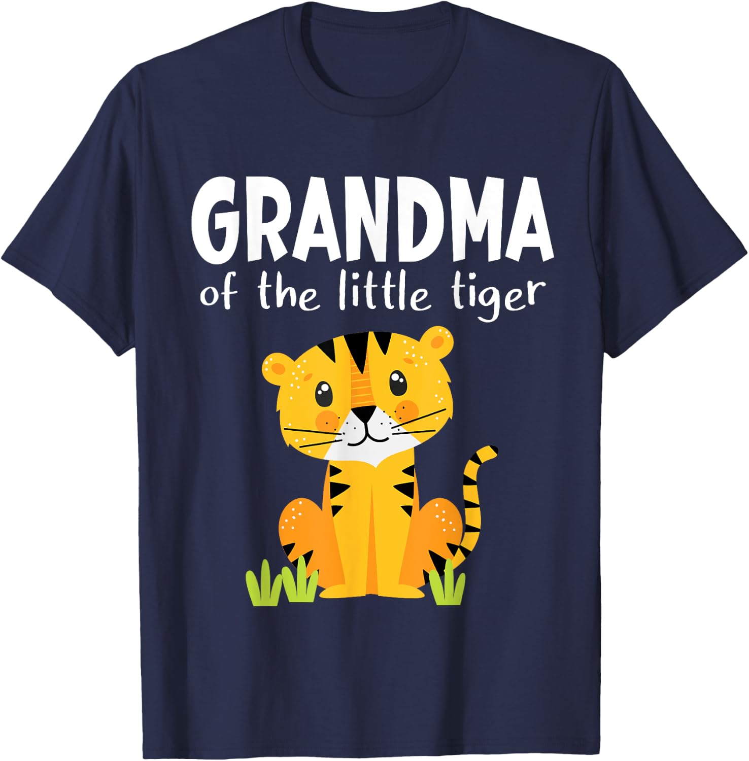 Grandma Of The Little Tiger Birthday Boy Family Matching T-Shirt - T-Shirt | Navy