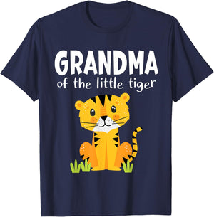 Grandma Of The Little Tiger Birthday Boy Family Matching T-Shirt - T-Shirt | Navy