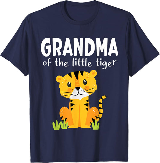 Grandma Of The Little Tiger Birthday Boy Family Matching T-Shirt - T-Shirt | Navy