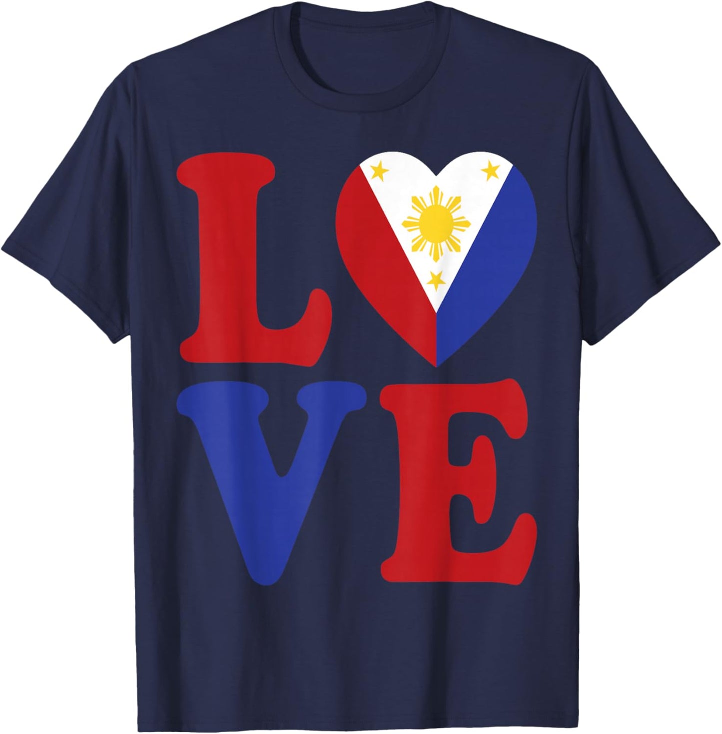 Filipino Patriotic Women & Men From Philippines Flag Country T-Shirt - T-Shirt | Navy