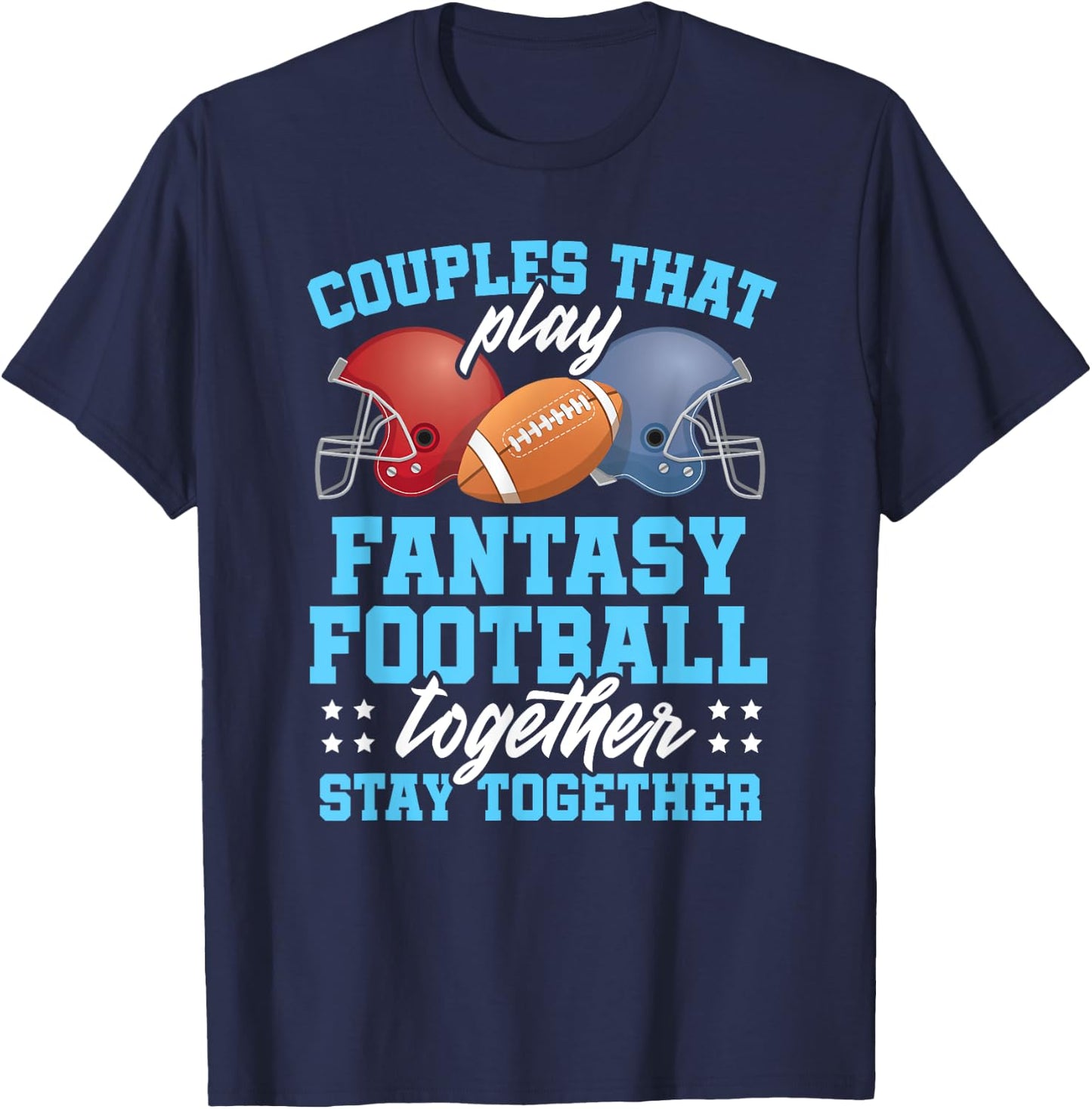 Fantasy Football Couples Matching Championship 2019 T-Shirt - T-Shirt | Navy