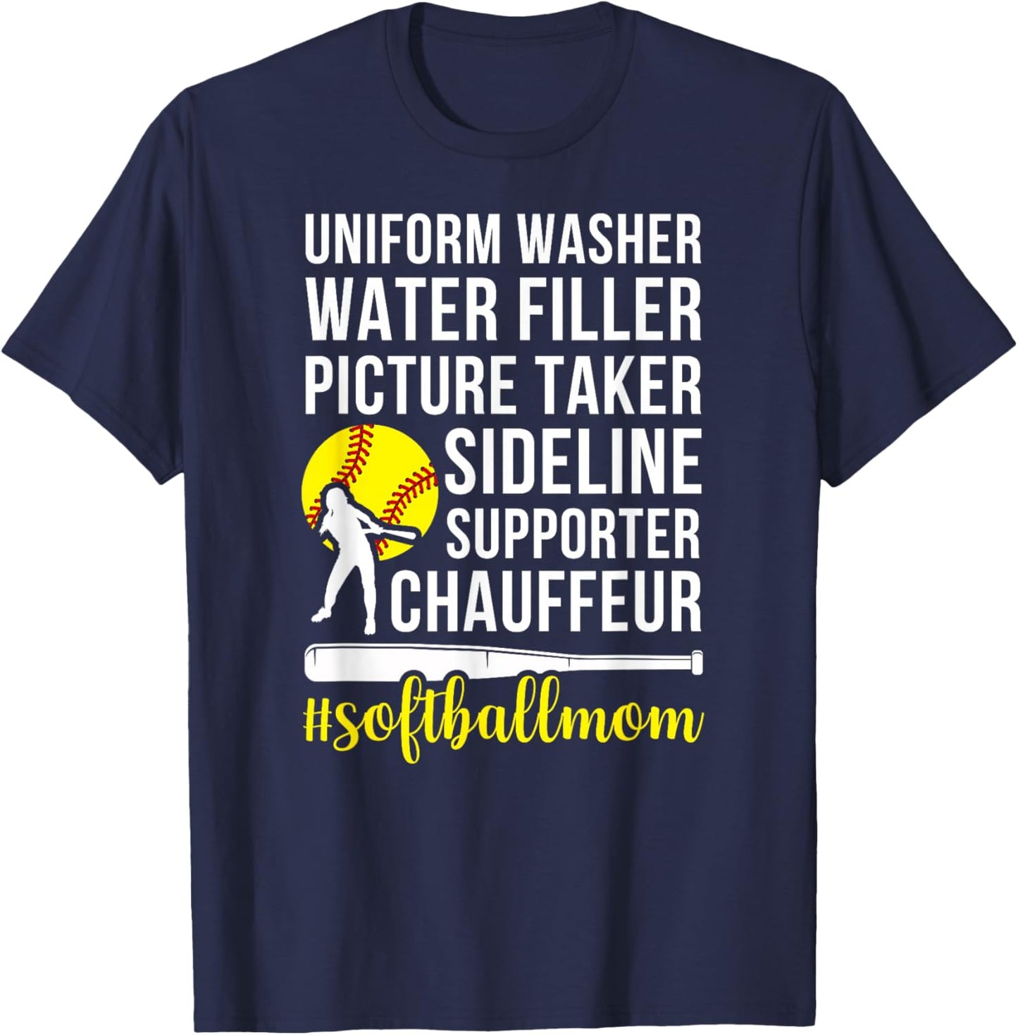 Softball Mom Definition Mom of A Softball Player Mother T-Shirt - T-Shirt | Navy