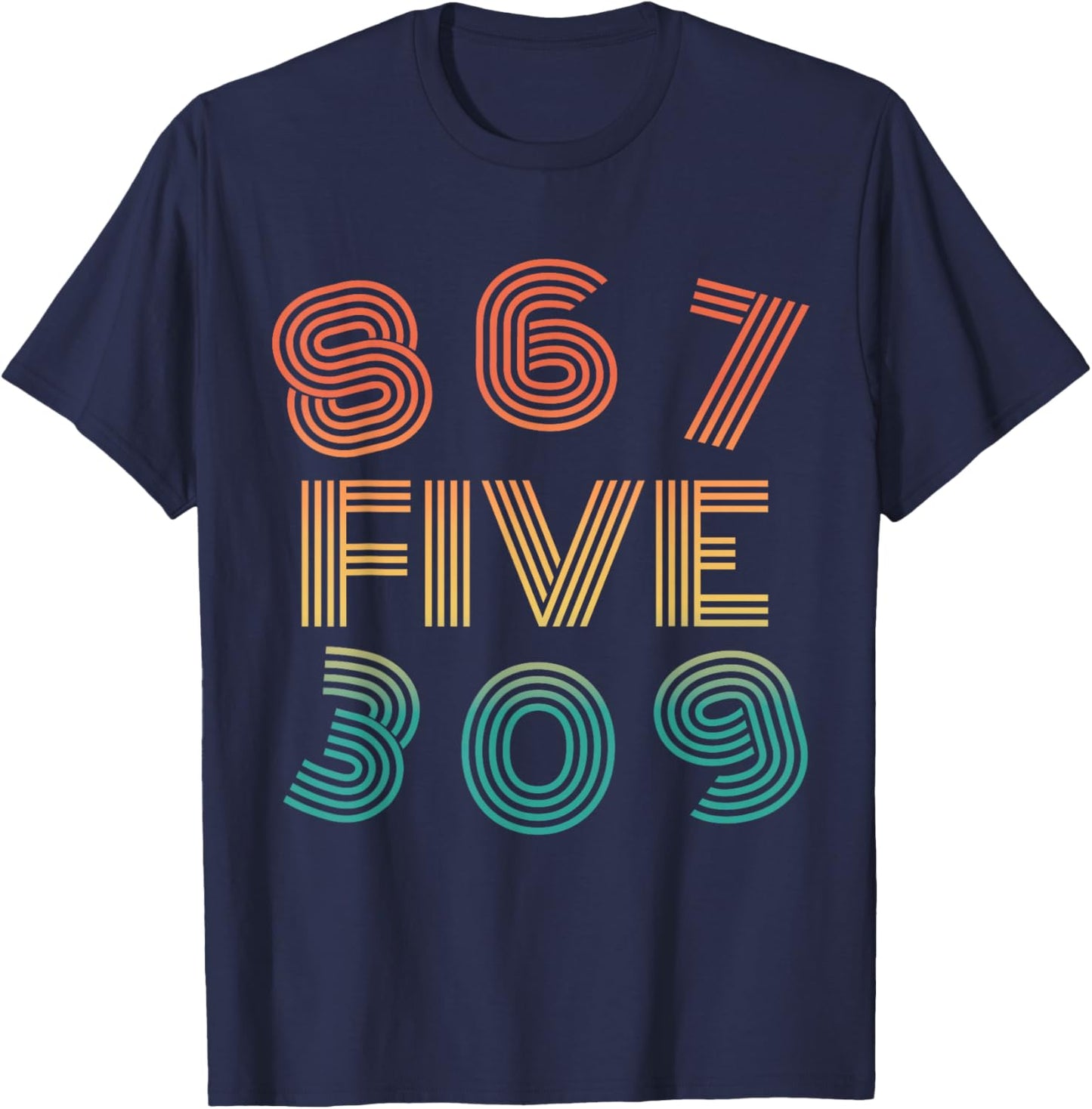 Vintage 867FIVE309 - Retro 8675309 T-Shirt - T-Shirt | Navy