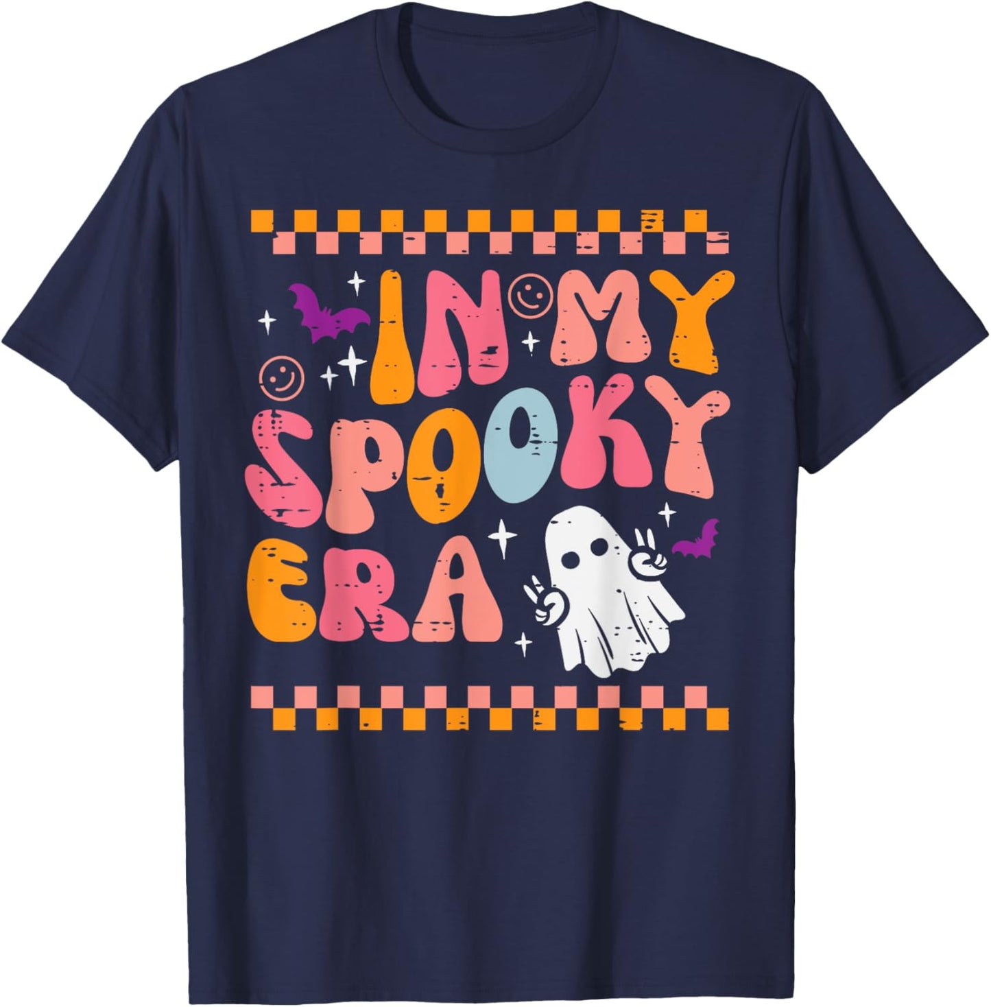 Halloween My Spooky Era Retro Costume Groovy Men Women Kids T-Shirt - T-Shirt | Navy