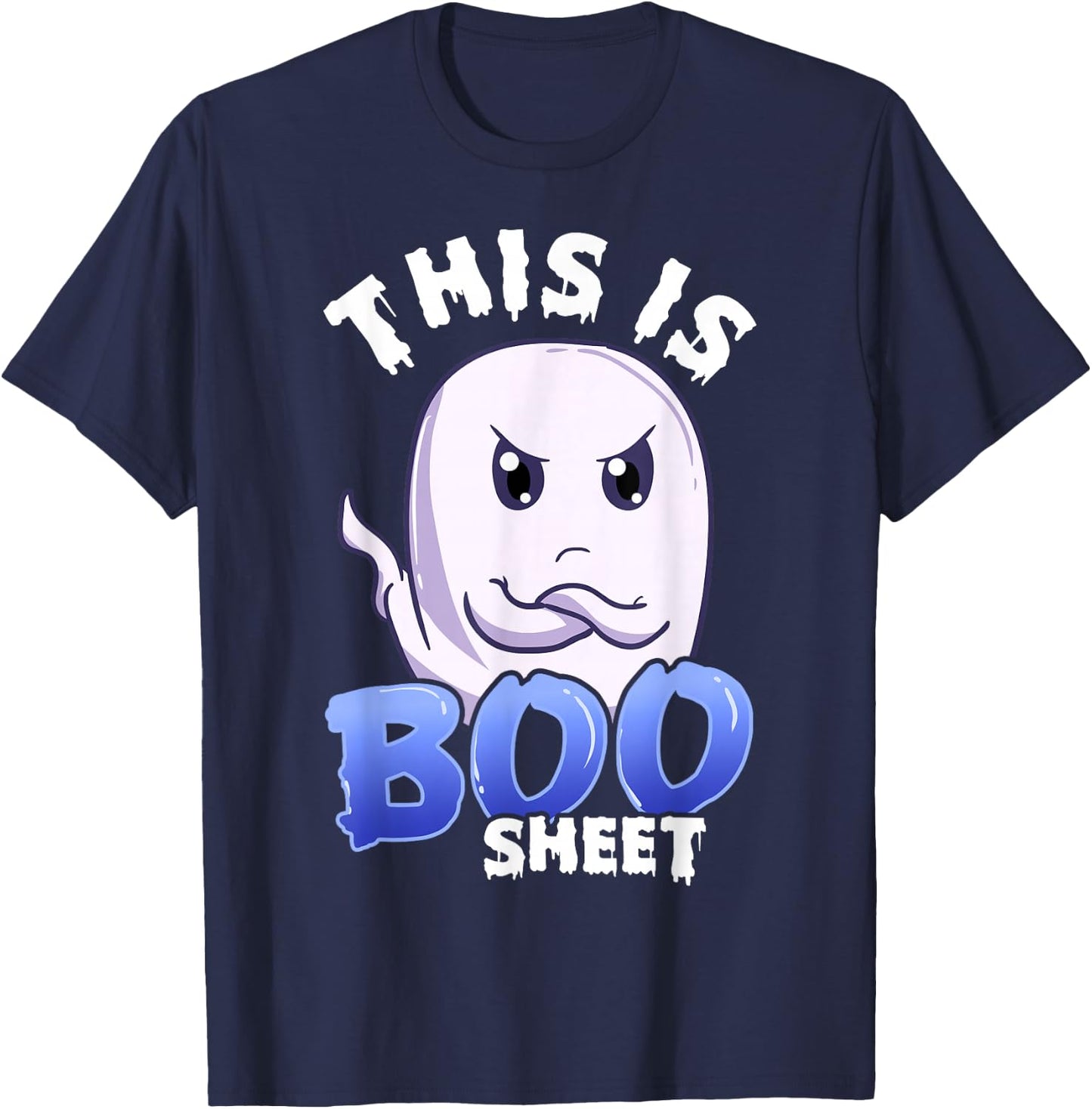 This Is Boo Sheet Boo Sheet HALLOWEEN GHOST T-Shirt - T-Shirt | Navy