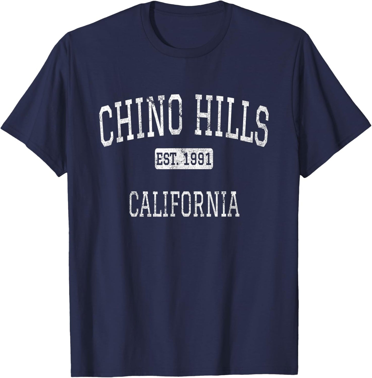 Chino Hills California CA Vintage T-Shirt - T-Shirt | Navy
