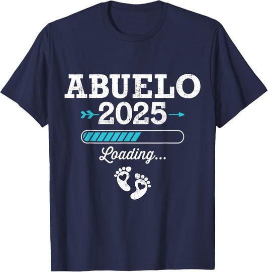Abuelo 2025 loading T-Shirt - T-Shirt | Navy