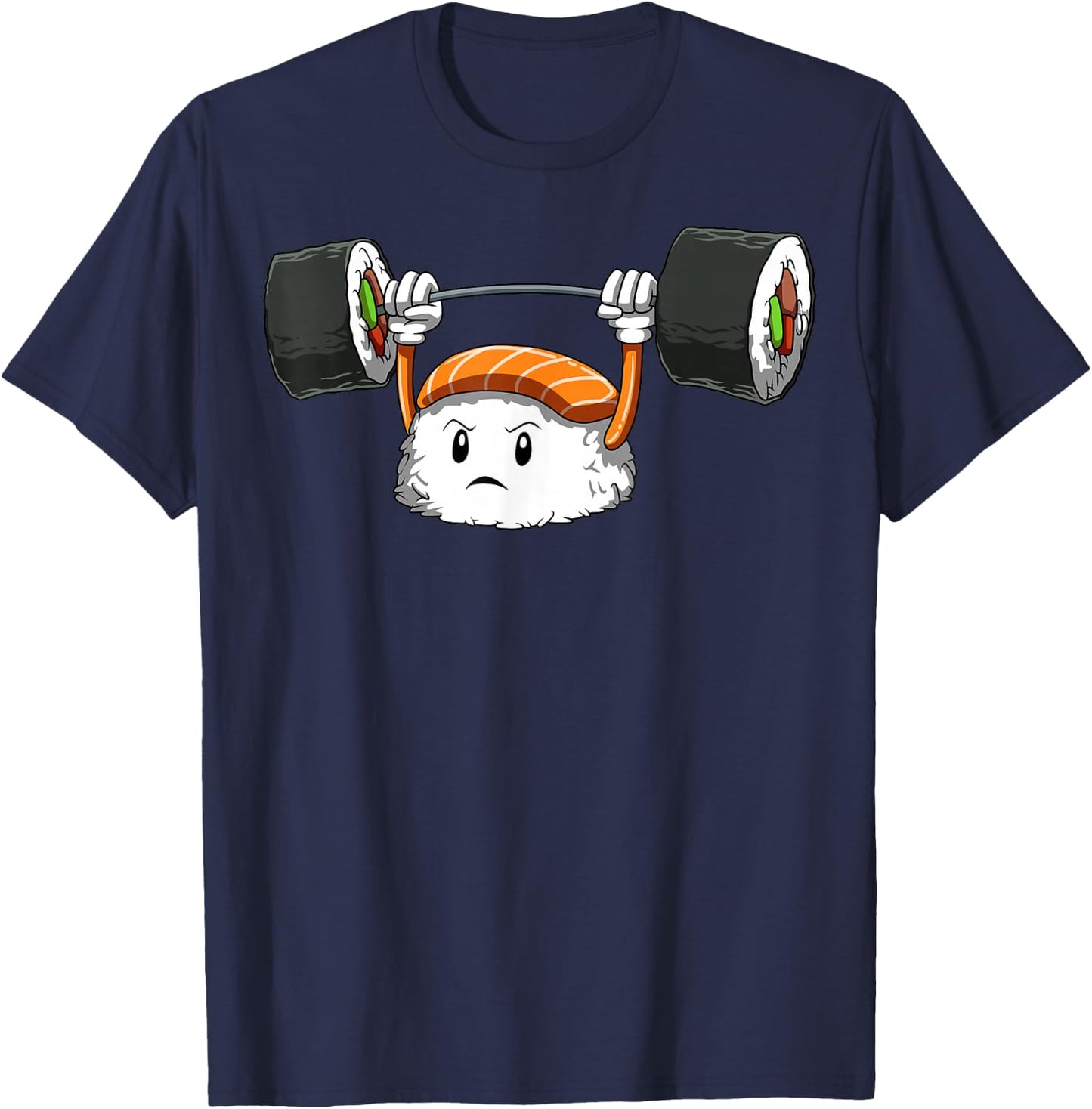 Sushi Weight Lifting Gym Sushi Workout Japanese Bodybuilder T-Shirt - T-Shirt | Navy
