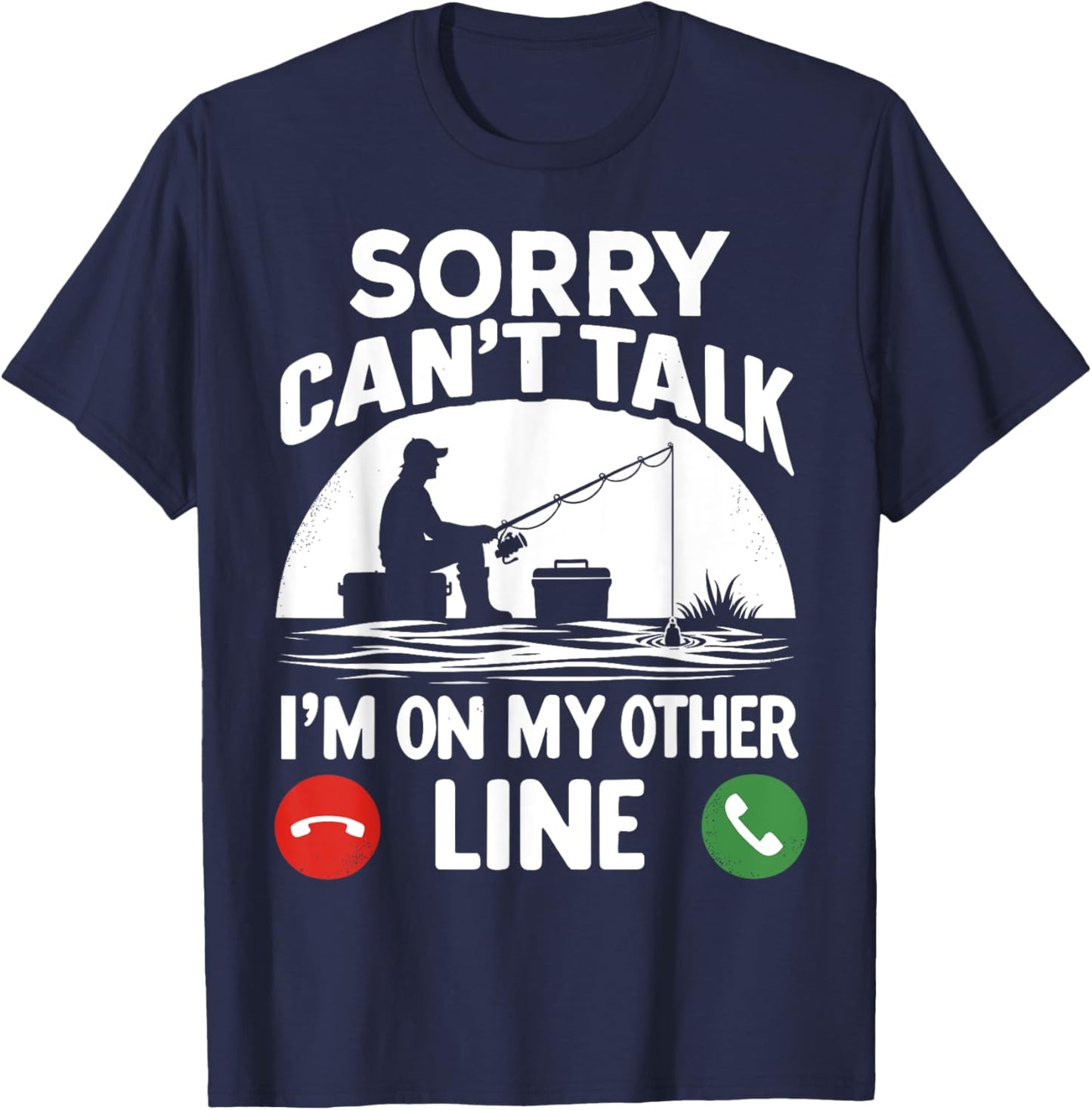 Funny Fisherman For Father's Day Fishing Dad T-Shirt - T-Shirt | Navy