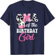 Oma Of The Birthday Girl Farm Cow 1St Birthday Girl T-Shirt - T-Shirt | Navy