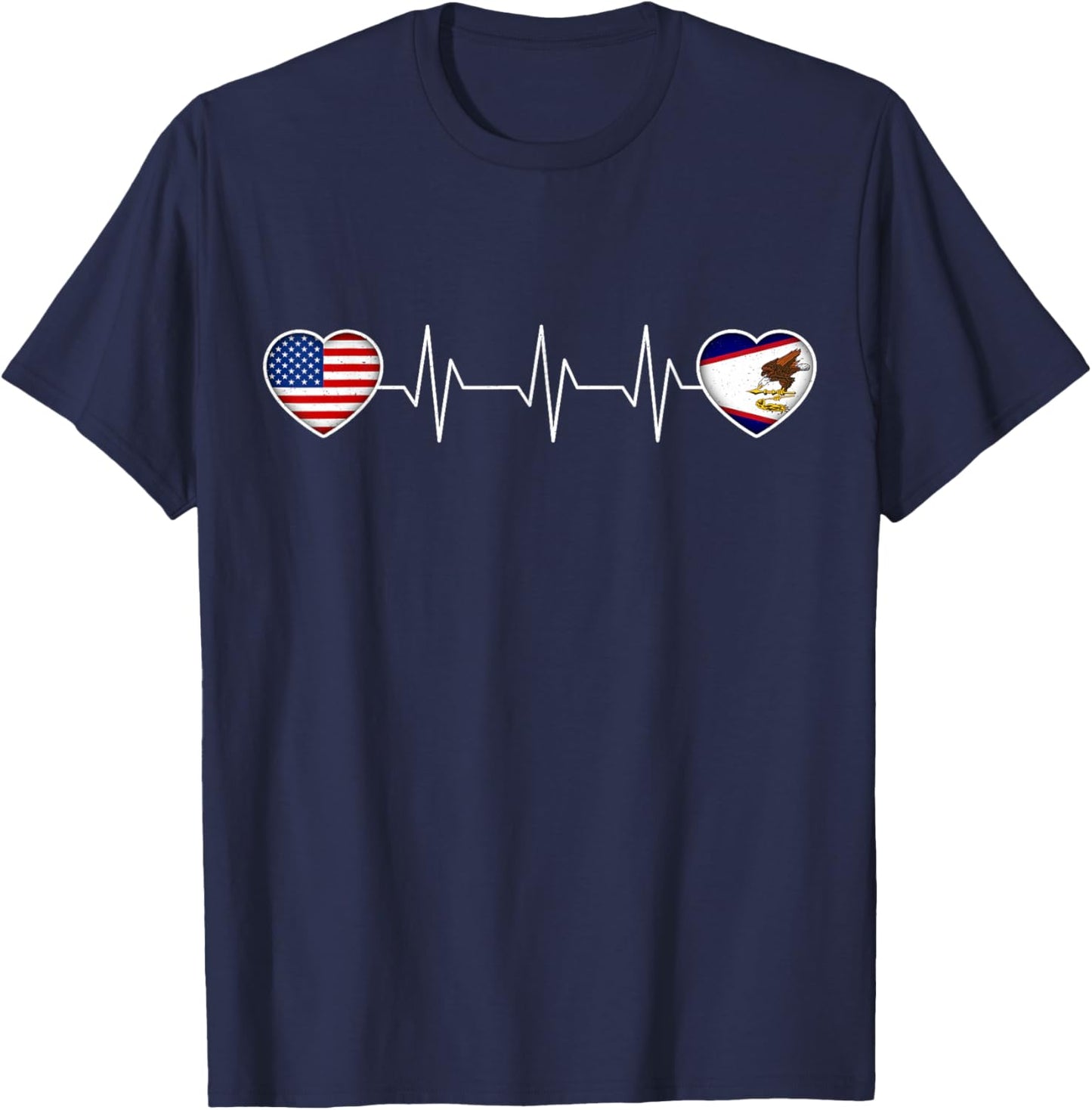 American Samoa & USA T-Shirt - T-Shirt | Navy