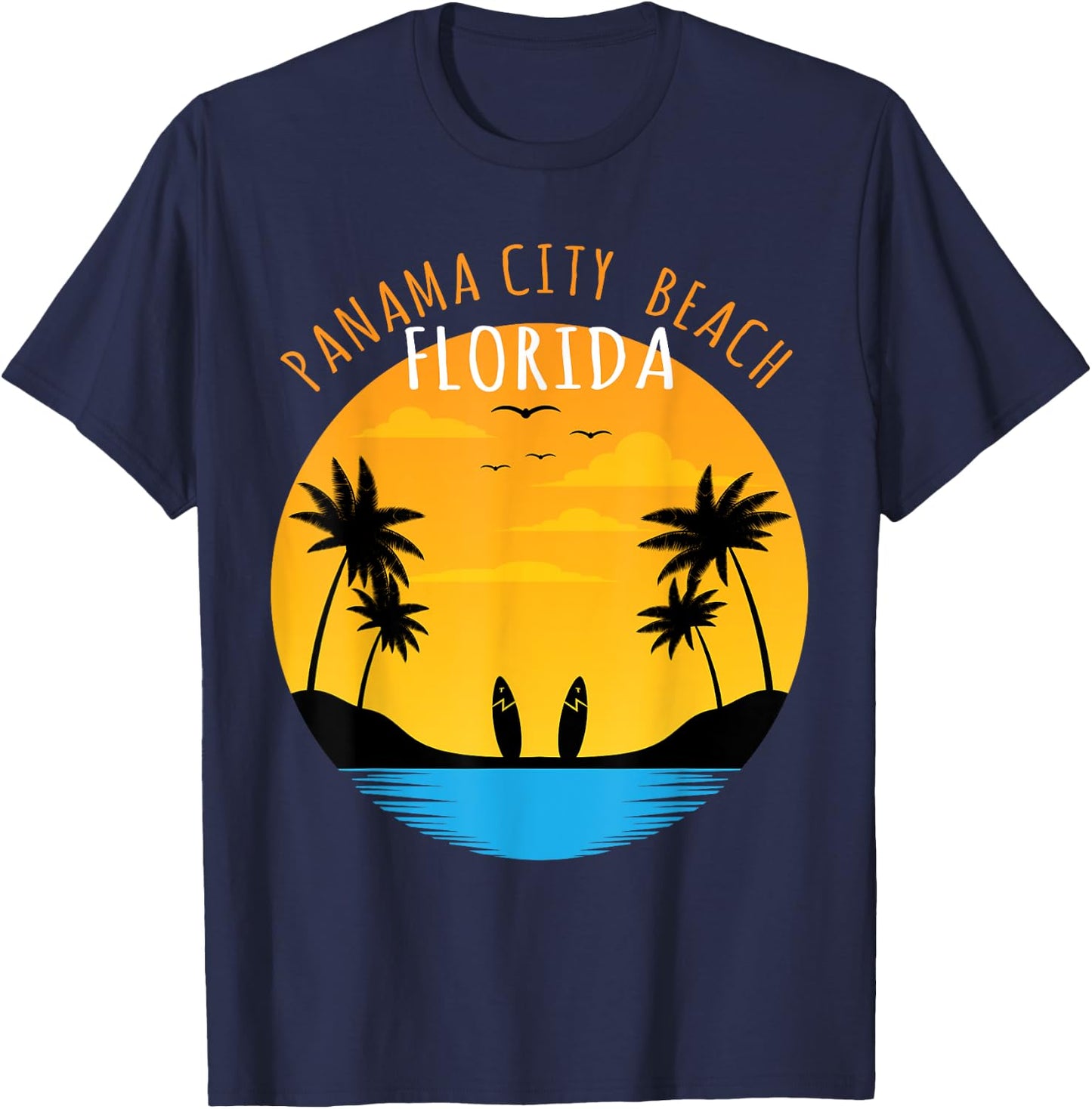 Surf Lover - Panama City Beach Florida T-Shirt - T-Shirt | Navy