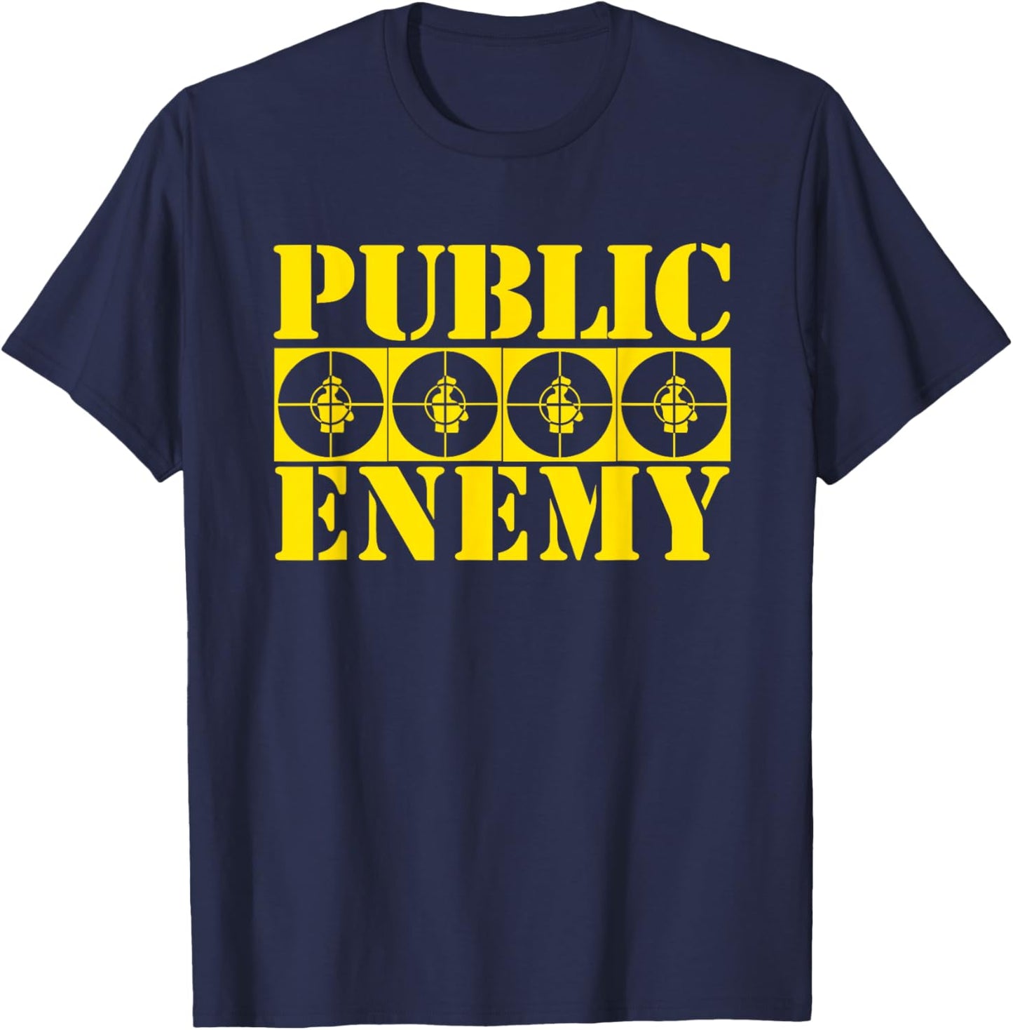 Public Enemy 4 Target Logos T-Shirt - T-Shirt | Navy