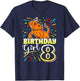 Bearded Dragon Lizard Kids 8th Birthday - 8 Year Old Girl T-Shirt - T-Shirt | Navy