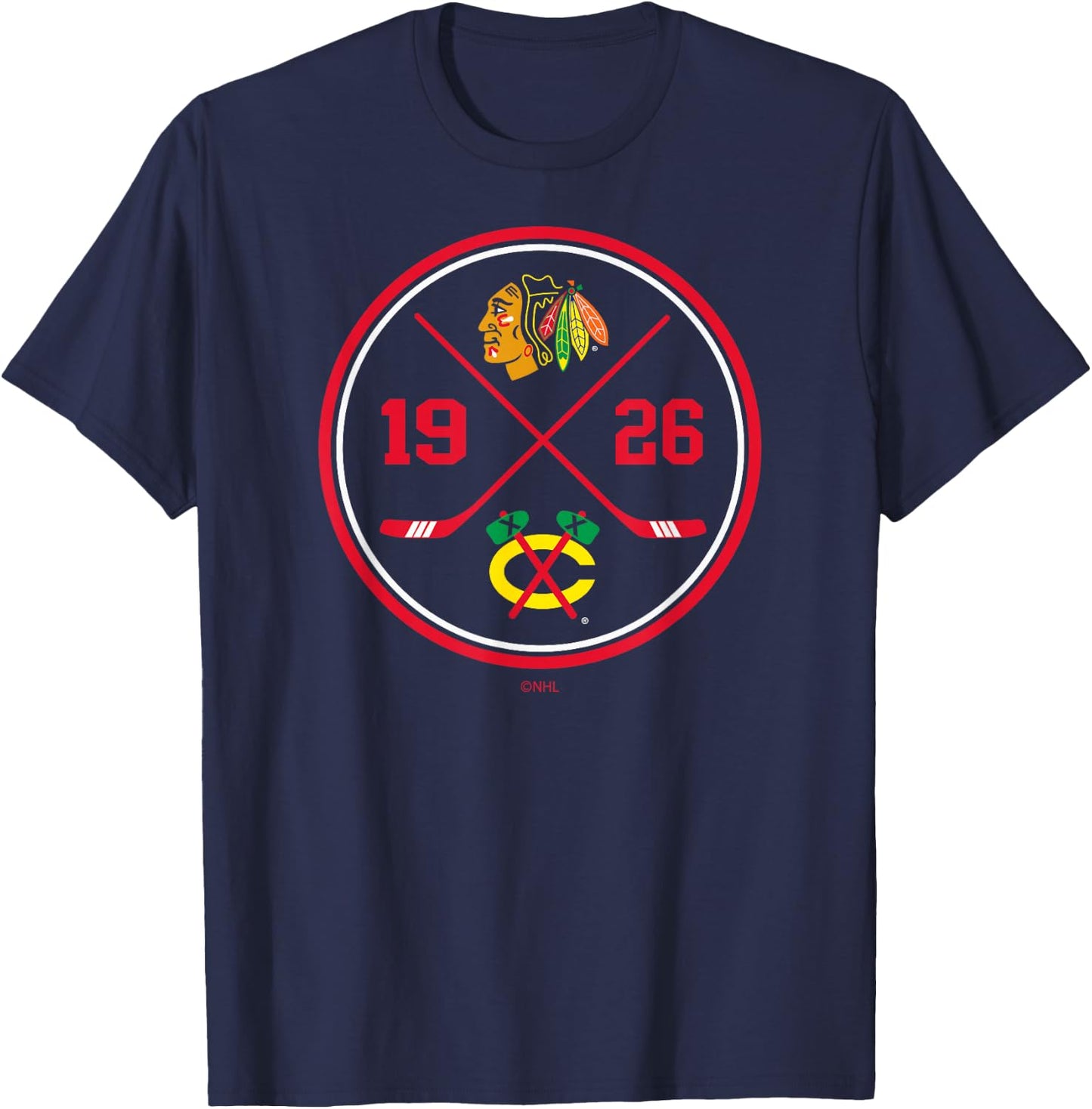 Chicago Blackhawks Prize Black Officially Licensed T-Shirt - T-Shirt | Navy