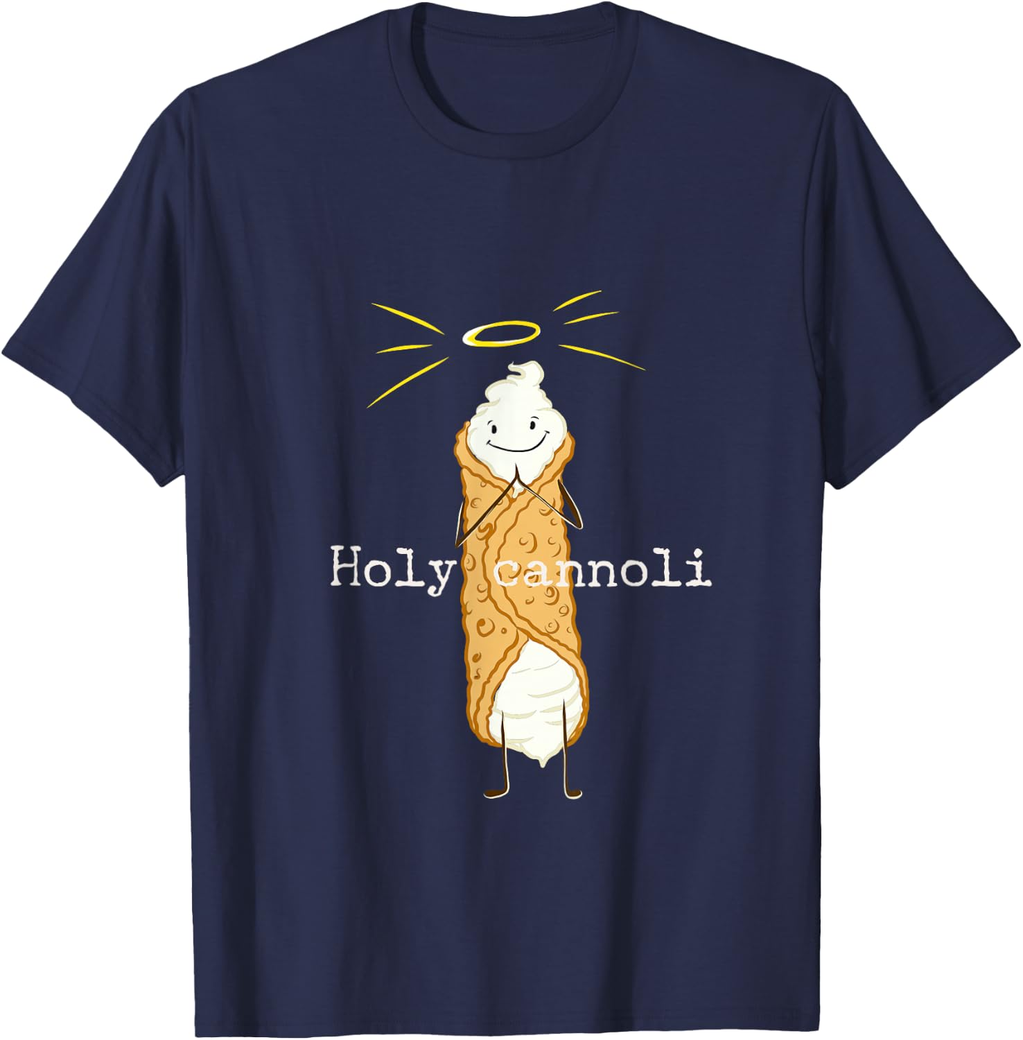 Holy Cannoli Funny Quote Italian American Gift Sicily Lover T-Shirt - T-Shirt | Navy
